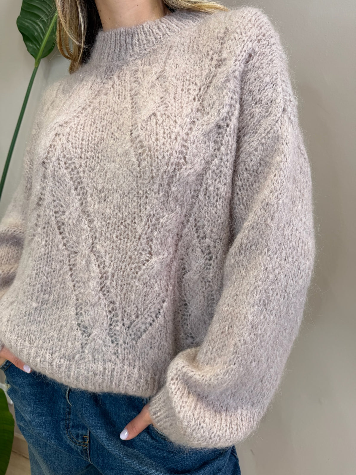 Maglione treccia