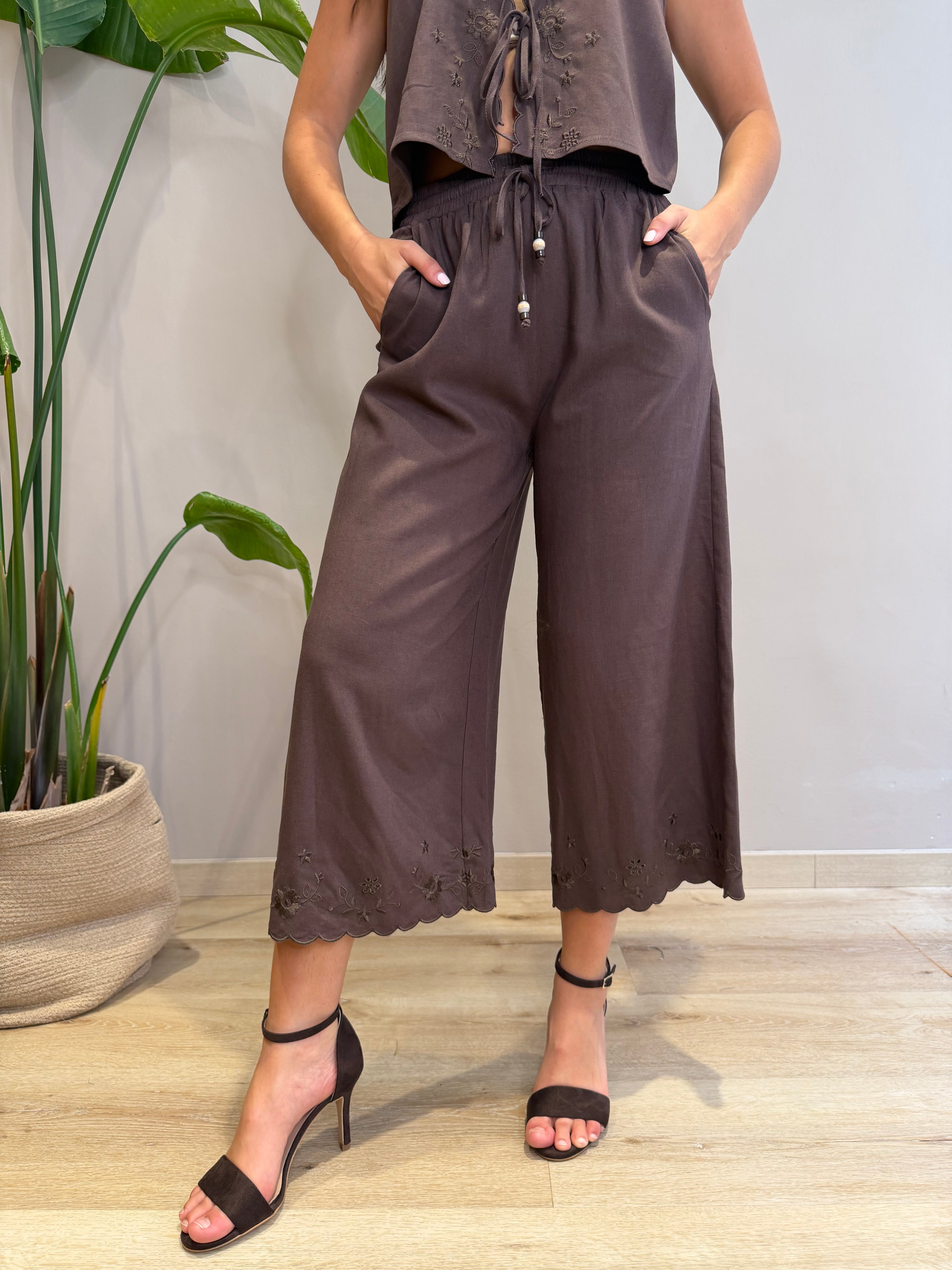 Pantalone palazzo lino