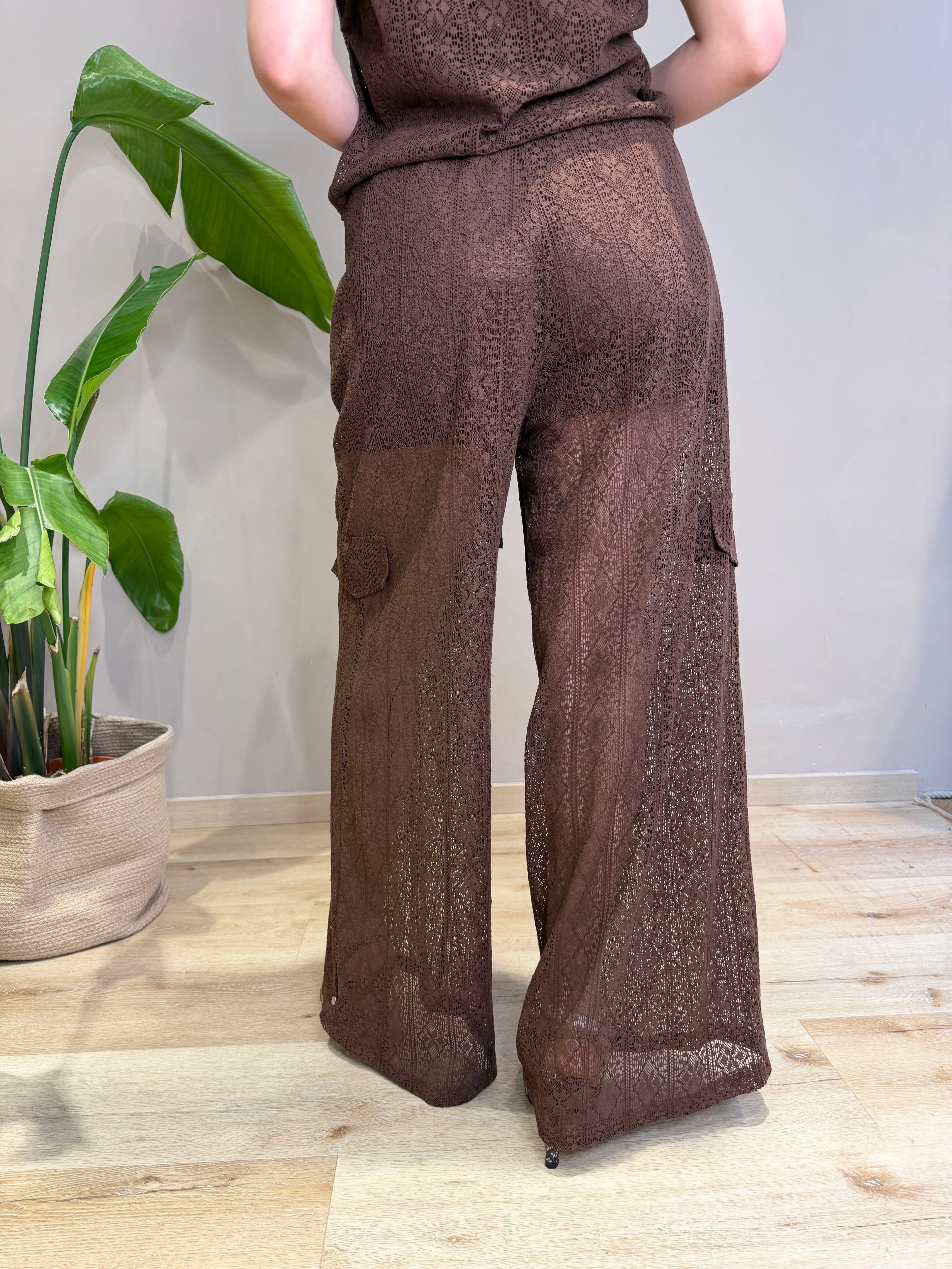 PANTALONE CARGO MACRAME IN COTONE