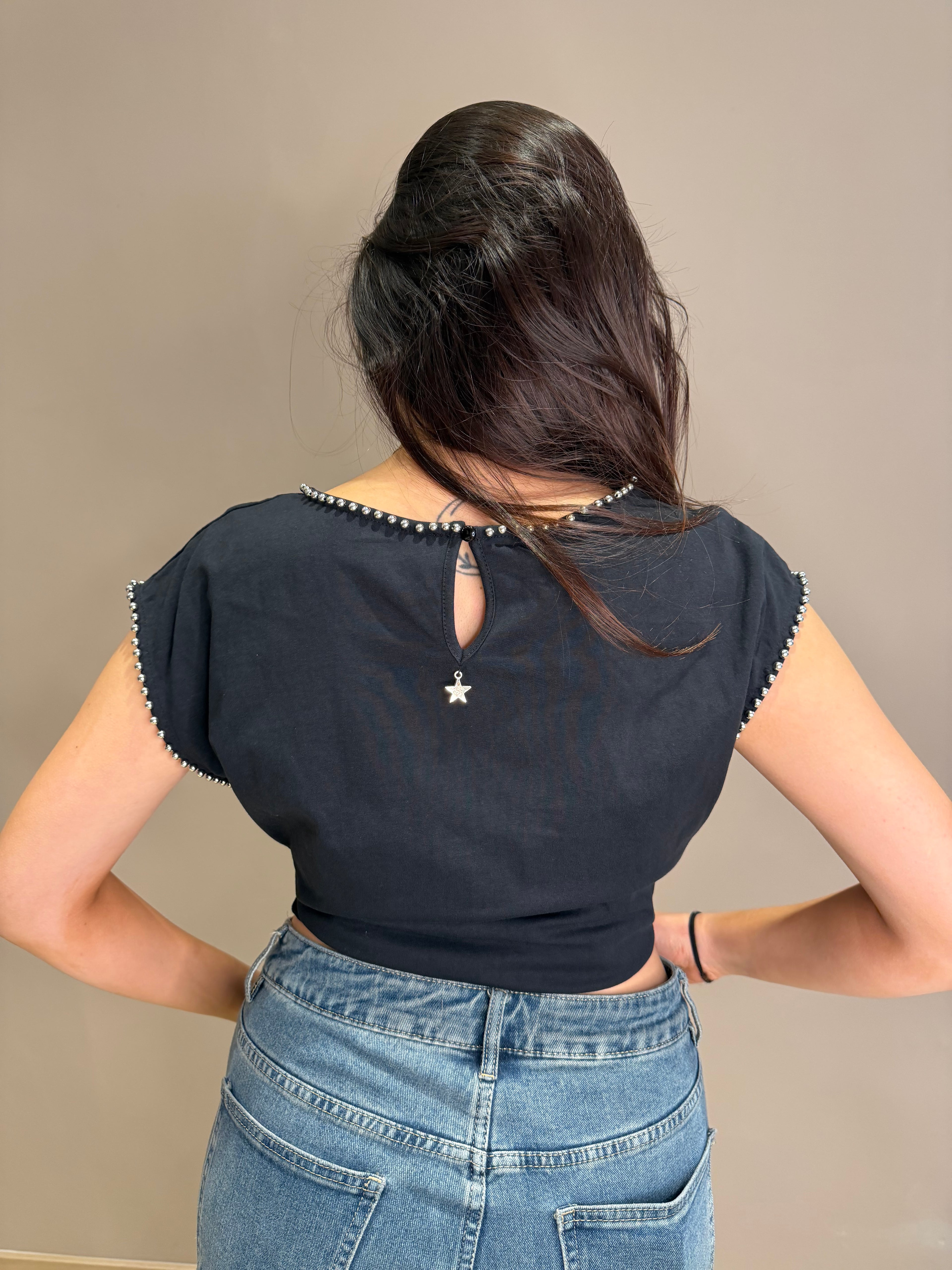 T-SHIRT BORCHIE IN COTONE