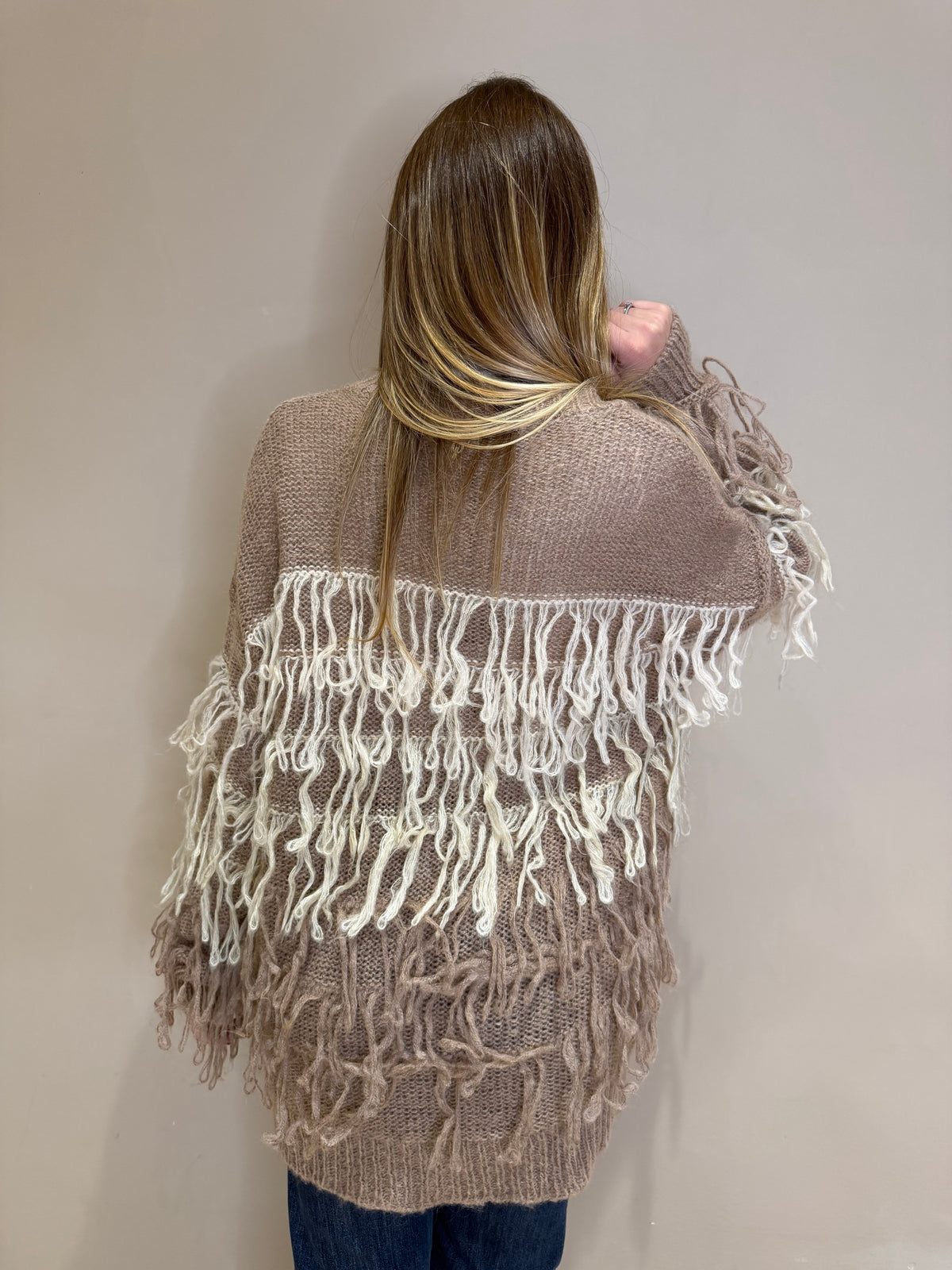 Cardigan frange