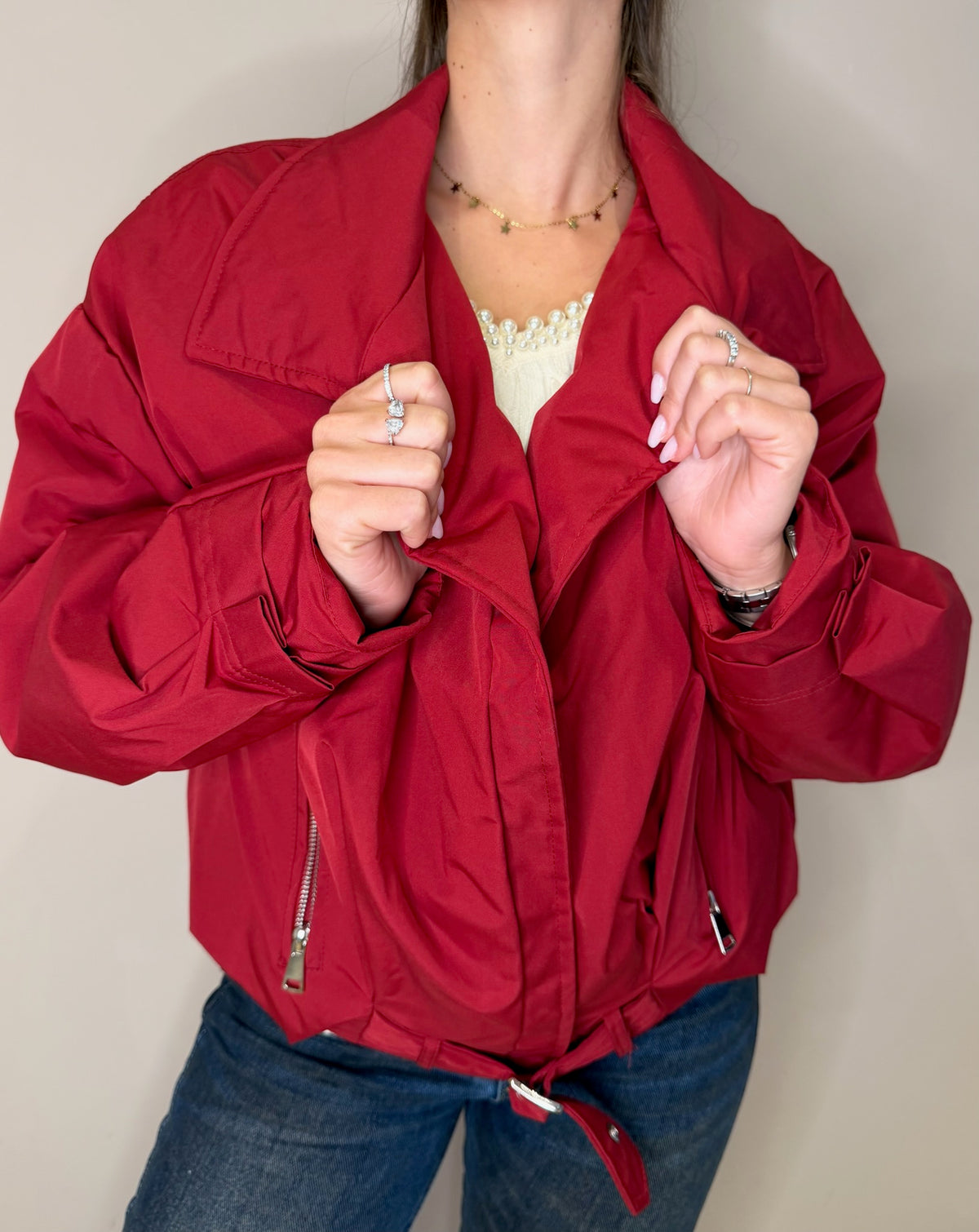 Giacca bomber rosso