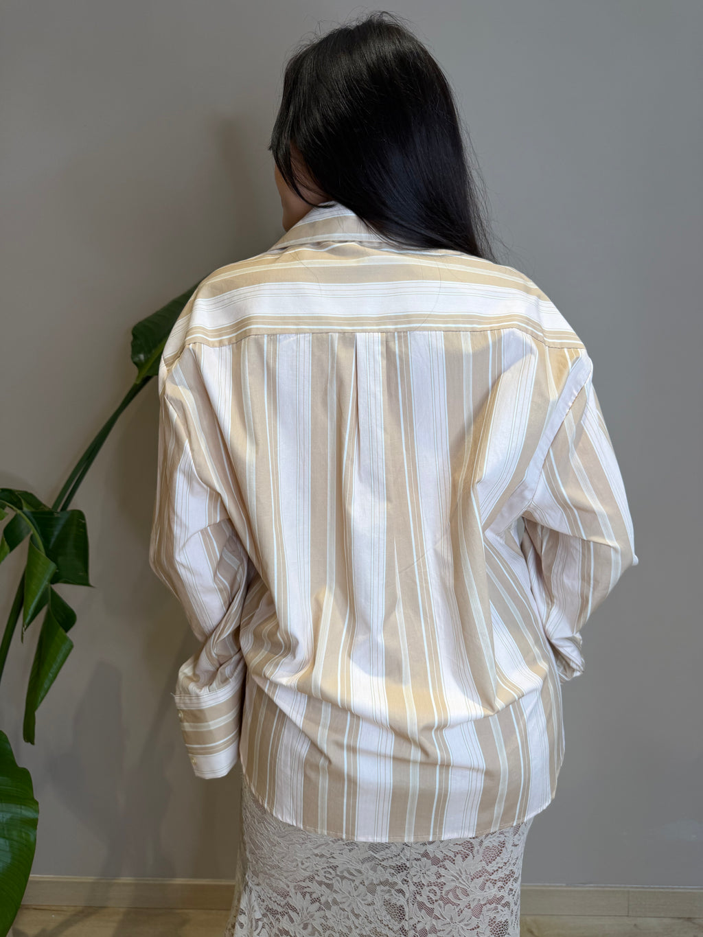 Camicia righe cipria