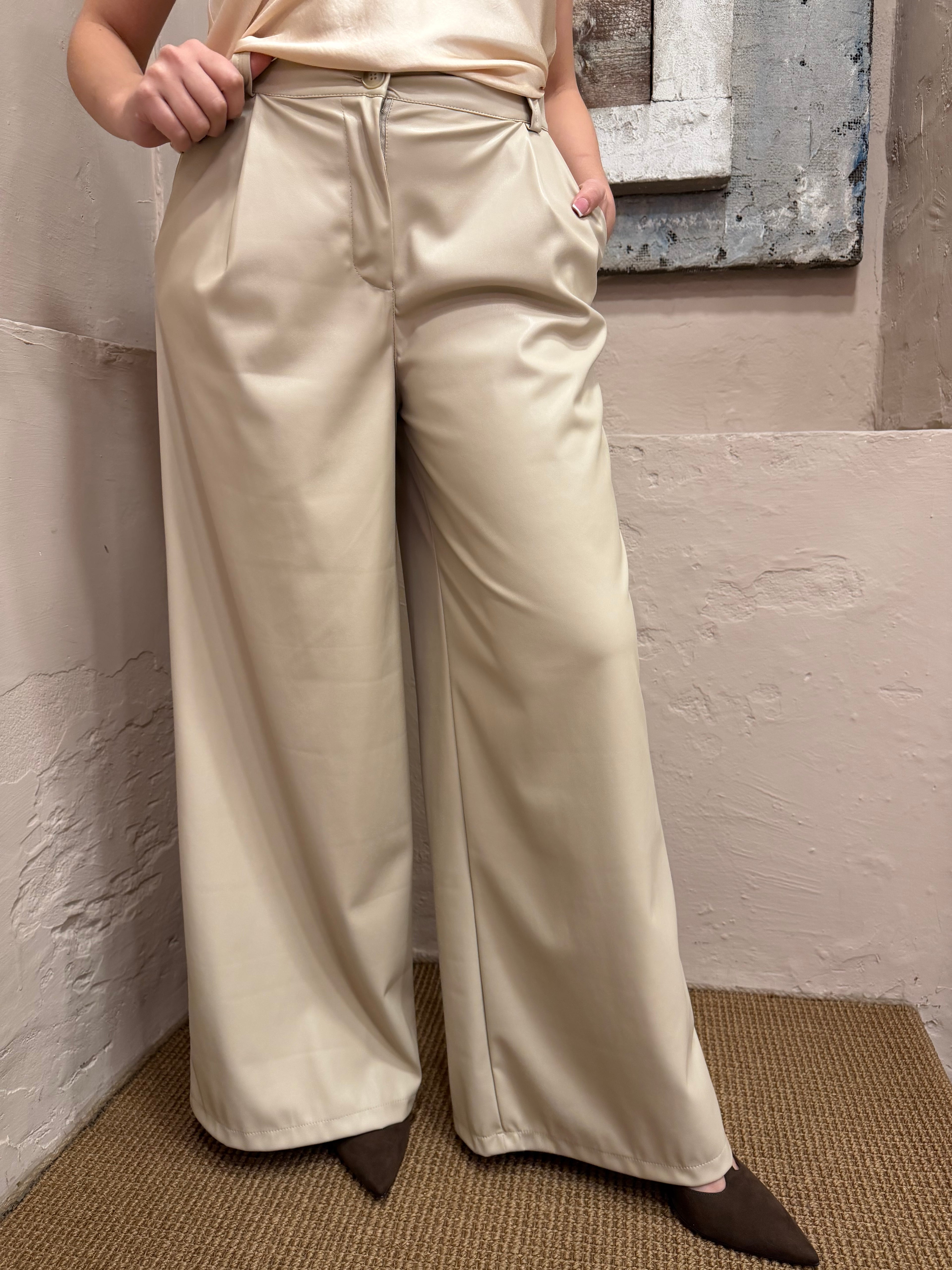 Pantalone ecopelle