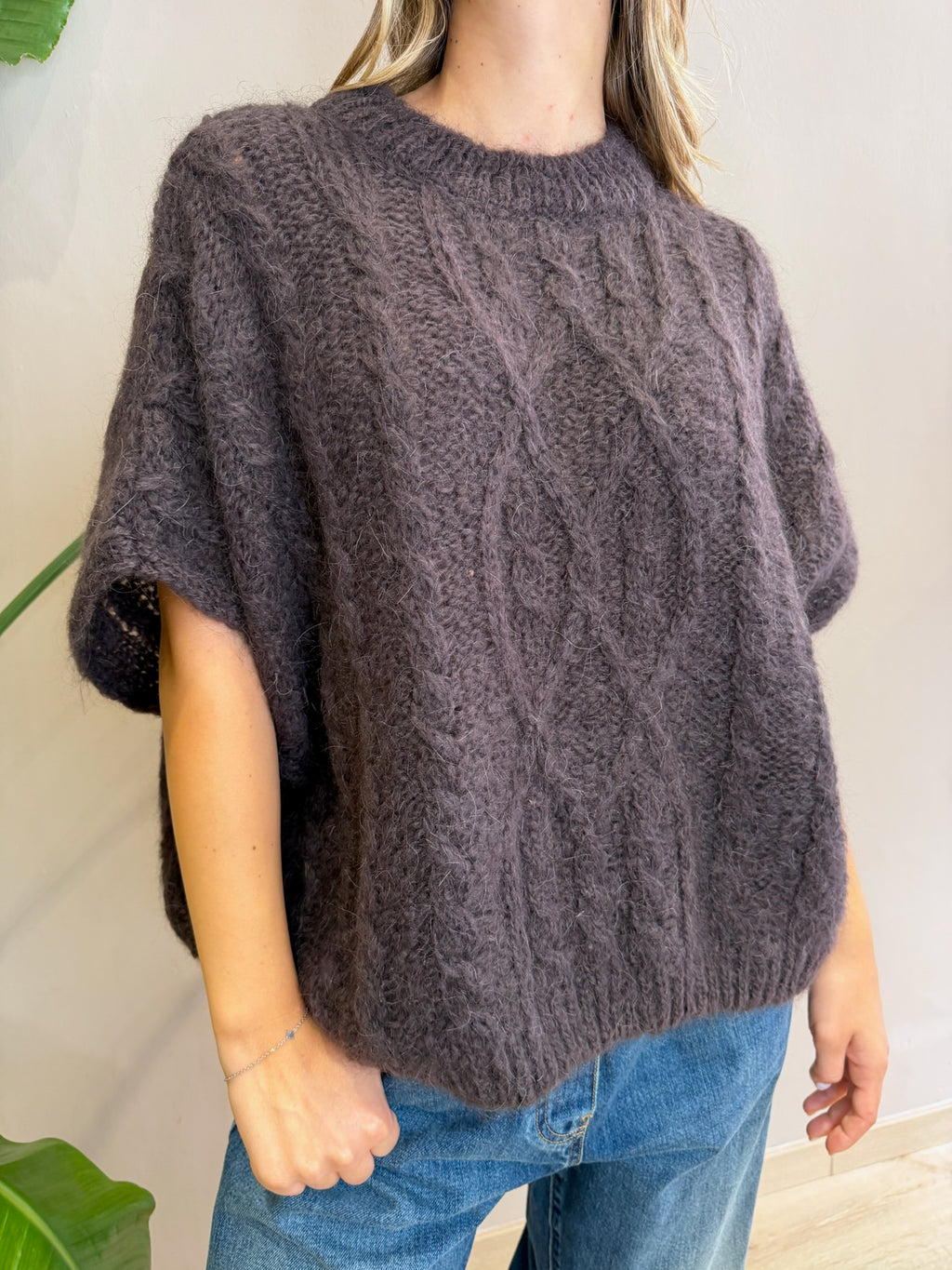 Maglione manica tre quarti