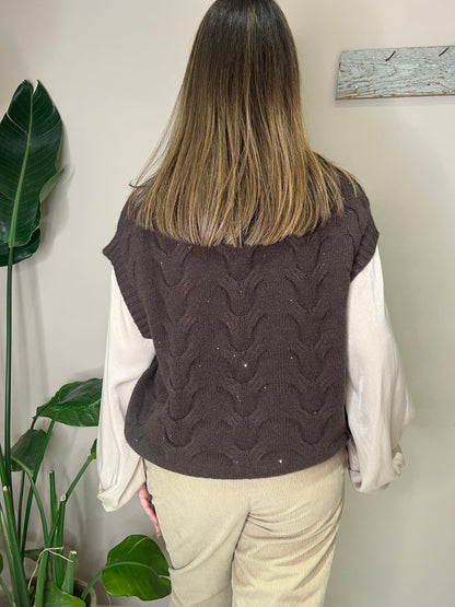 Gilet treccia