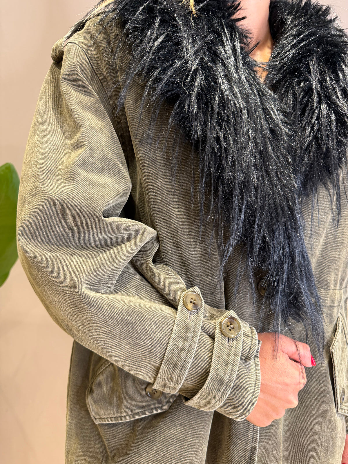 Parka collo pelo