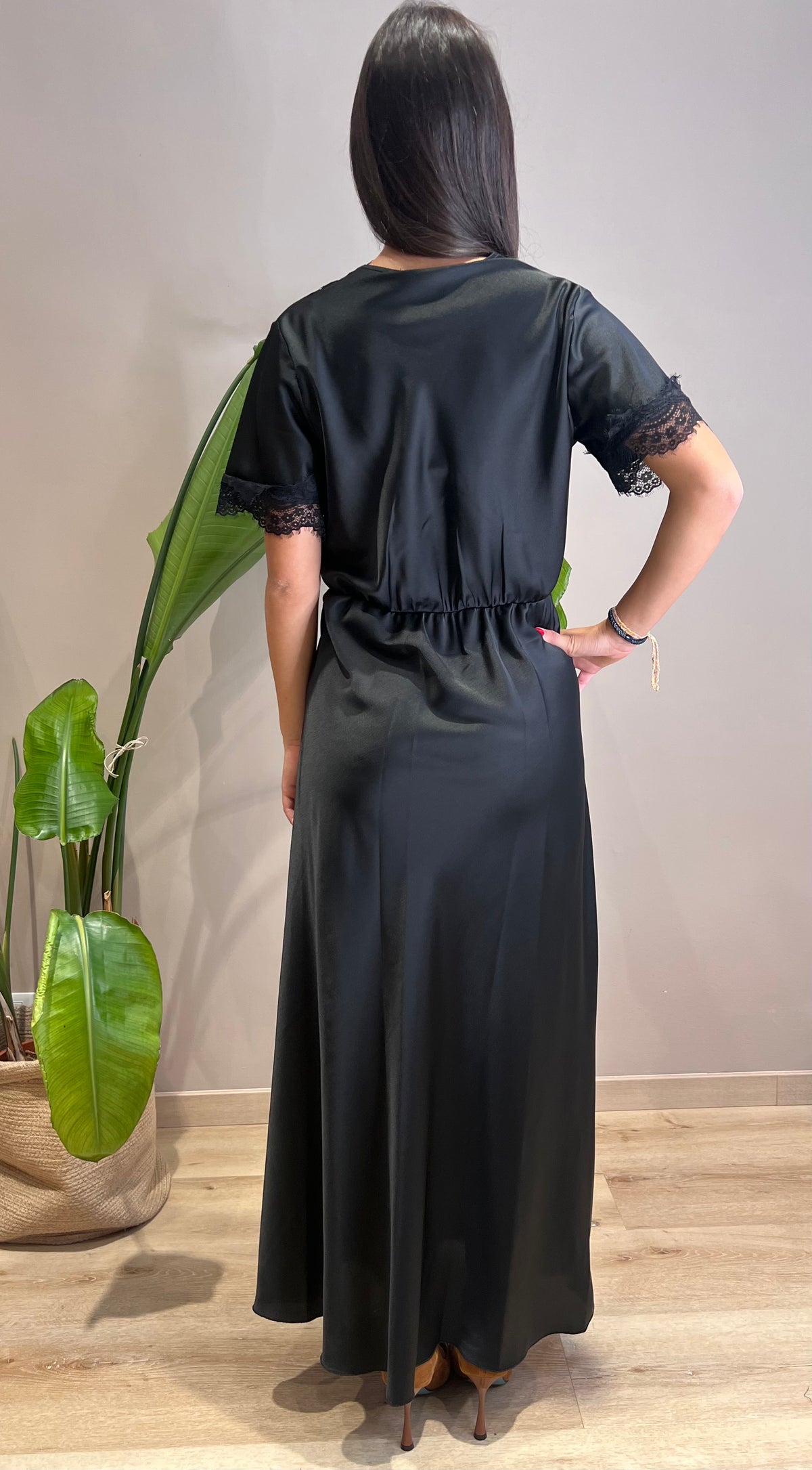 Abito manica corta donna raso