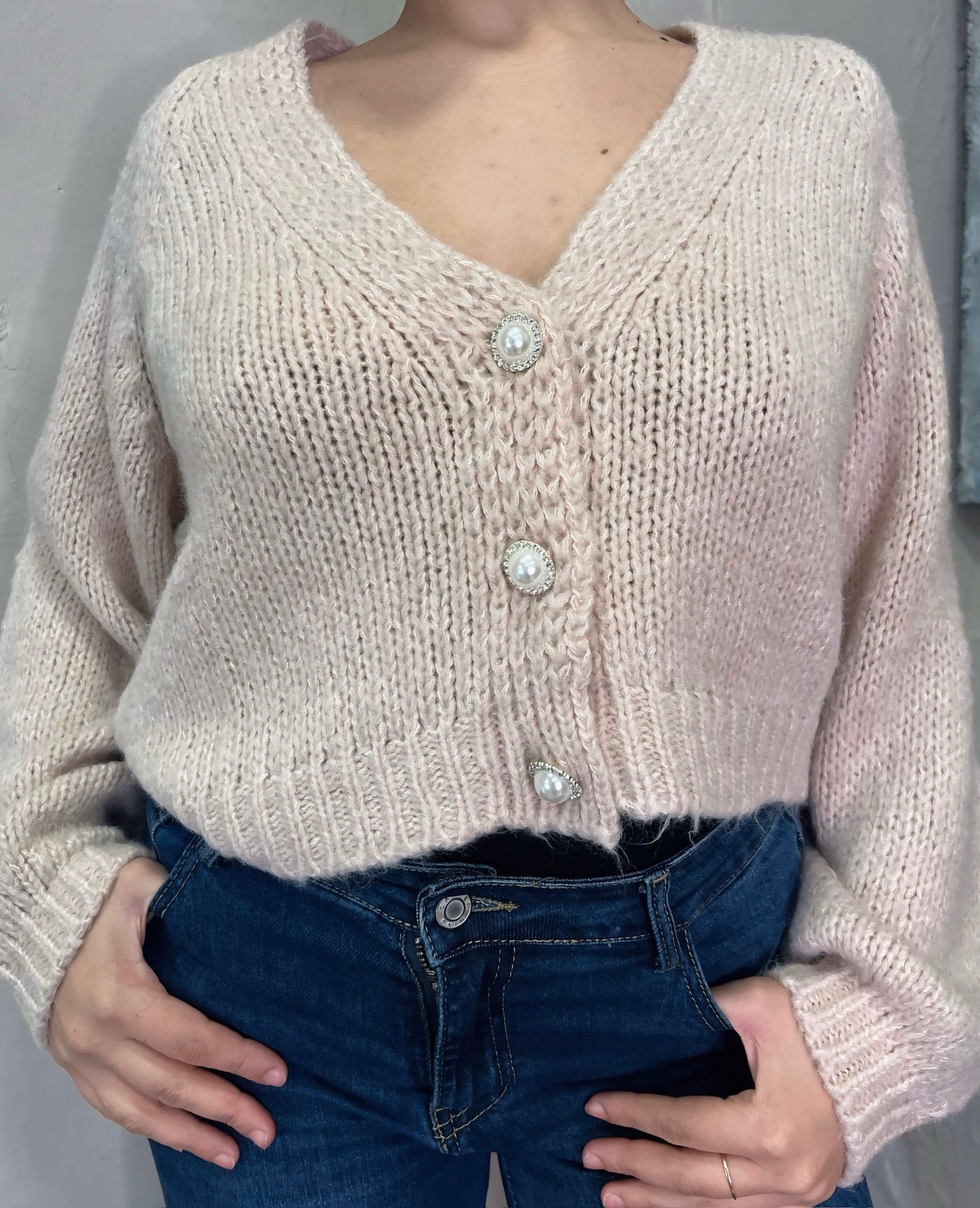 Cardigan bottoni gioiello
