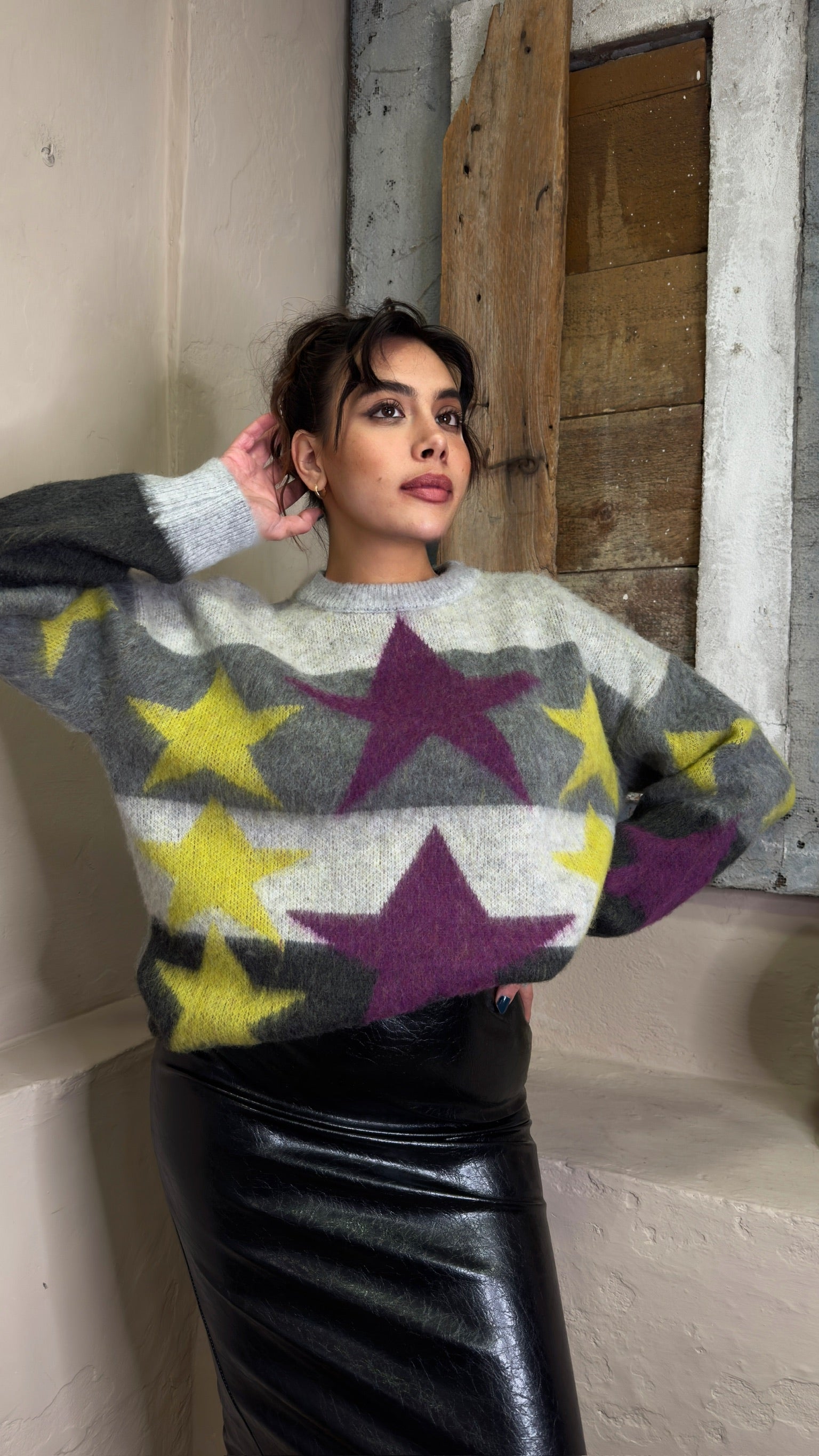 Maglia girocollo stelle