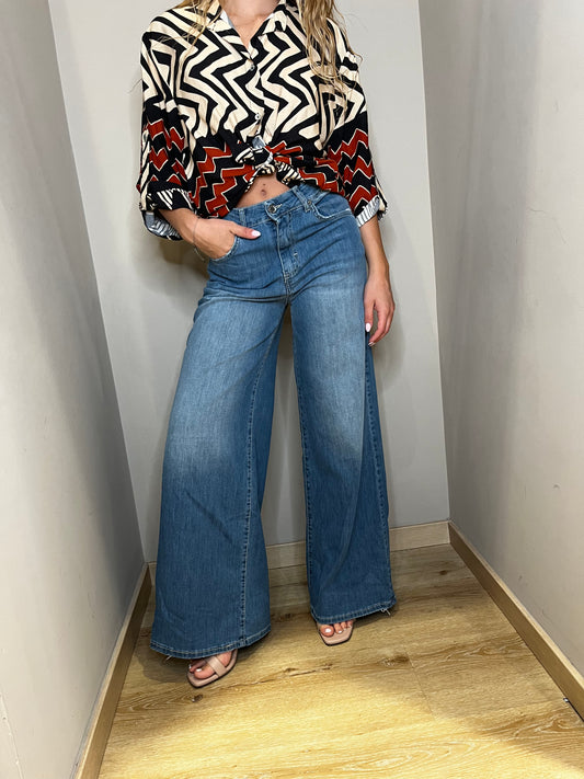 Jeans tela leggera a palazzo