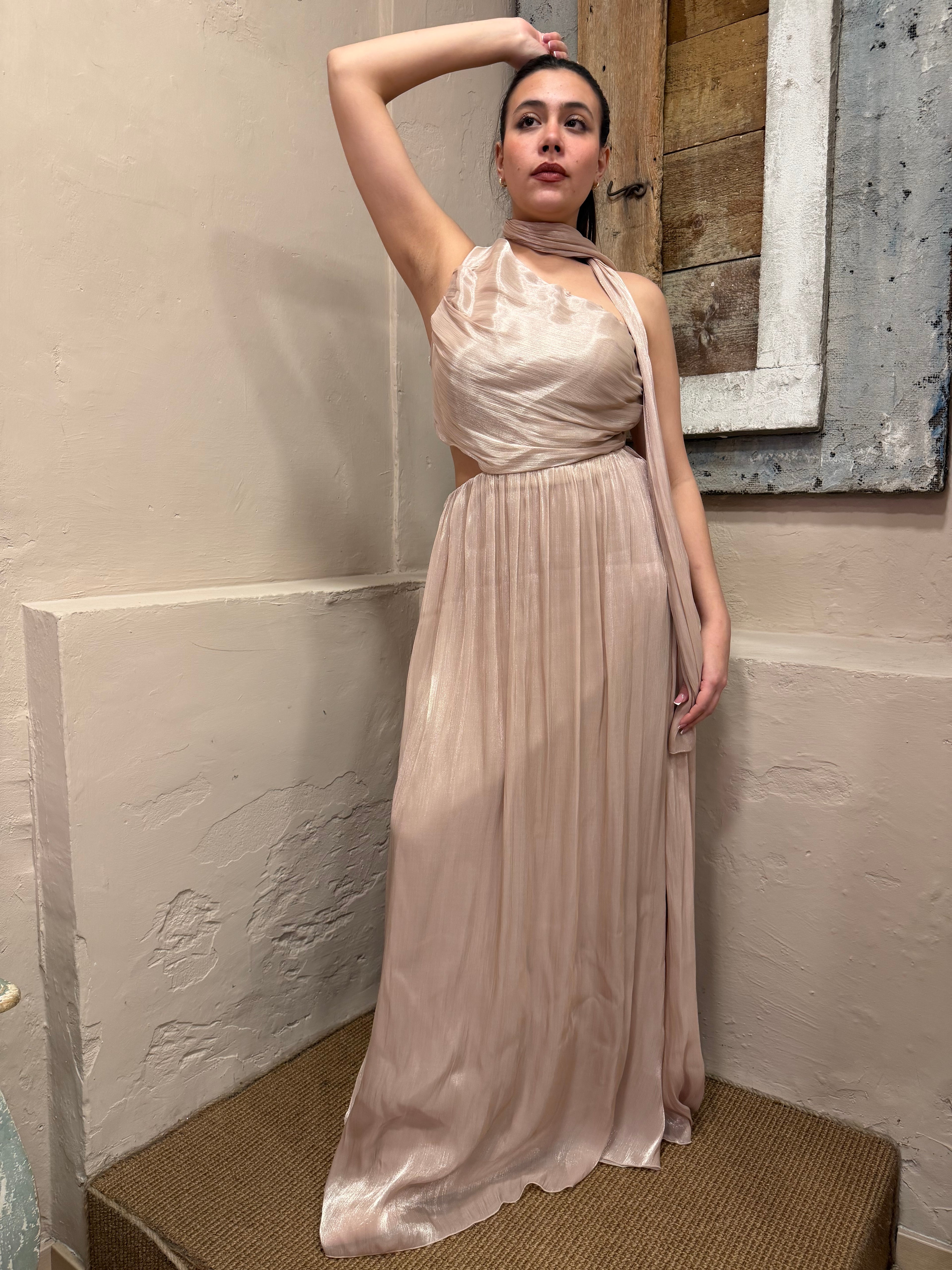 Abito spalmato rose gold