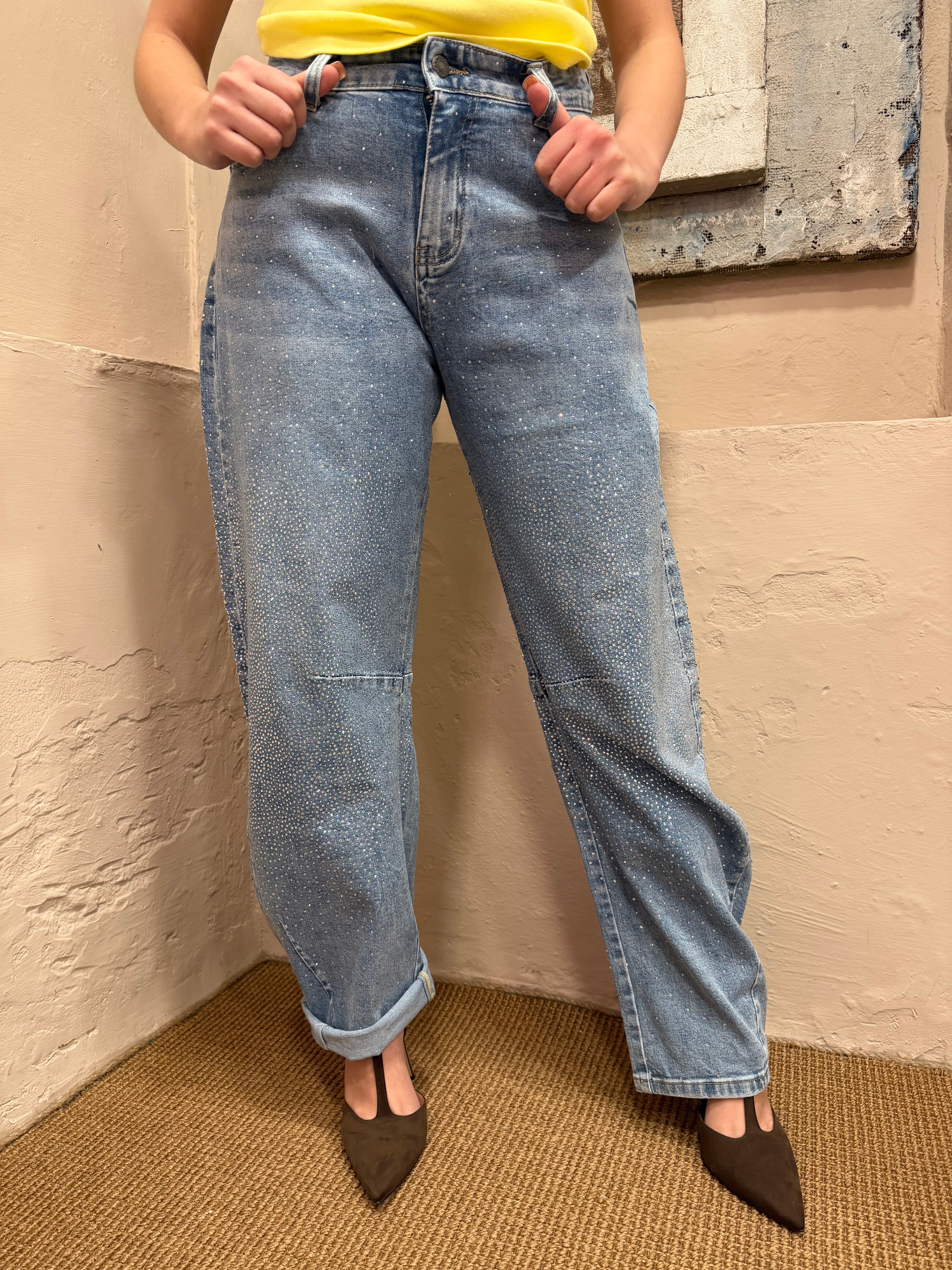 Jeans con strass