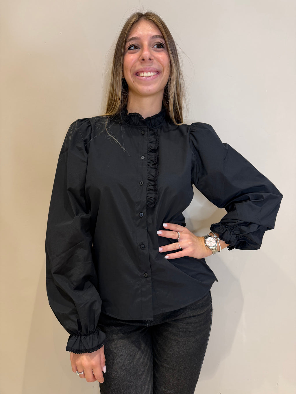 Camicia coreana rouches