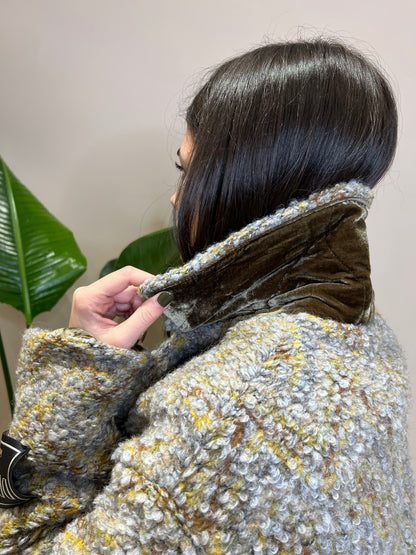 Cappotto boucle jacquard