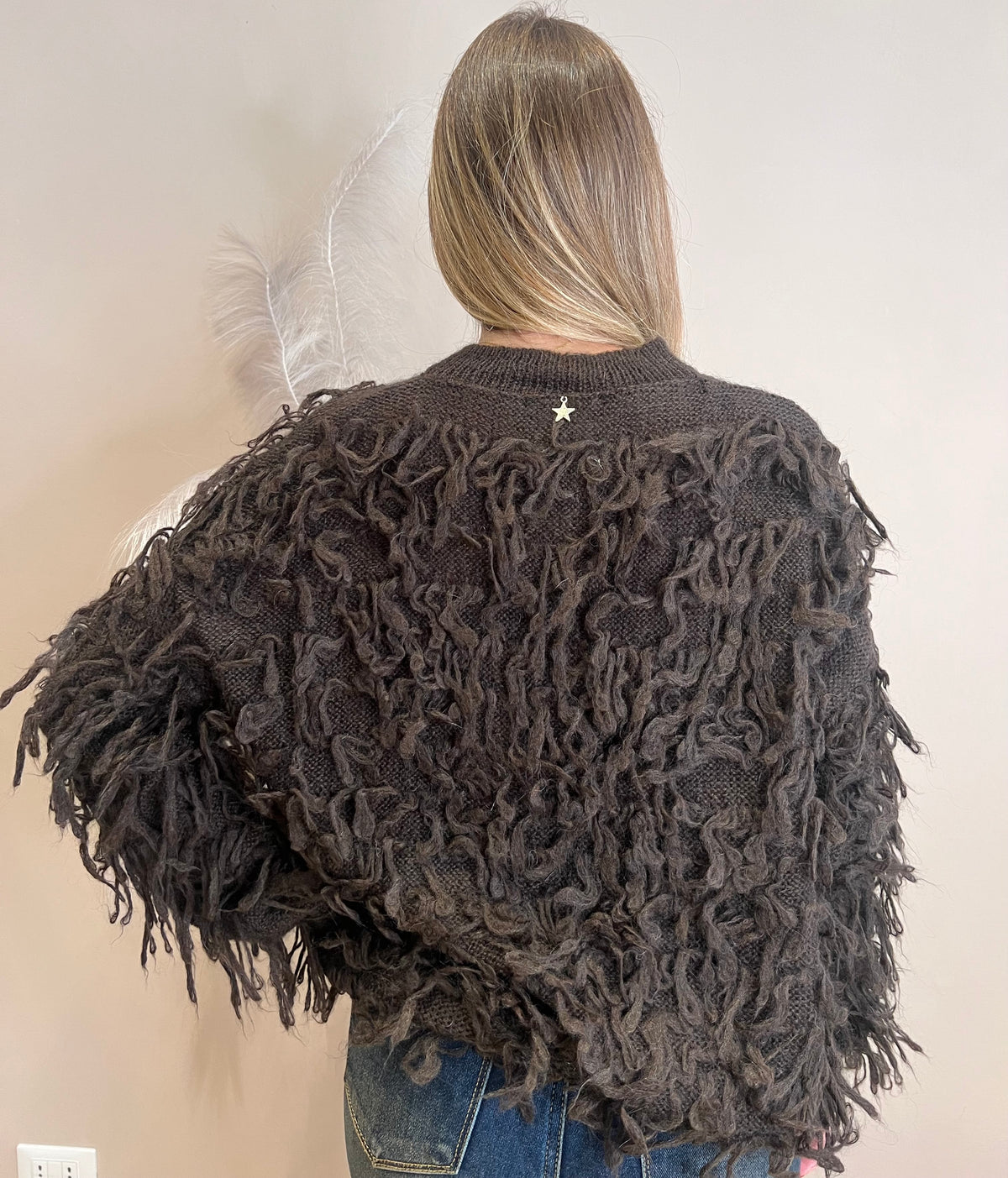 Cardigan sfrangiato