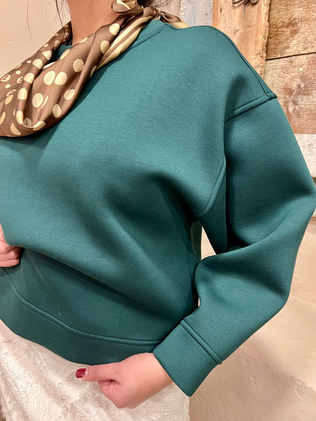 Felpa verde scatoletta