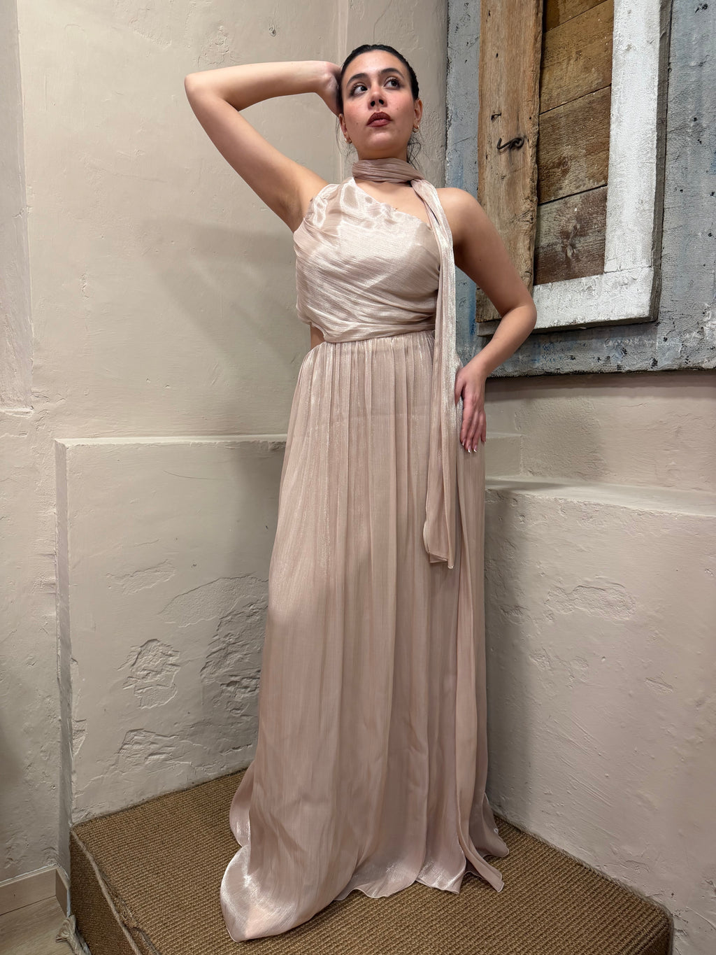 Abito spalmato rose gold