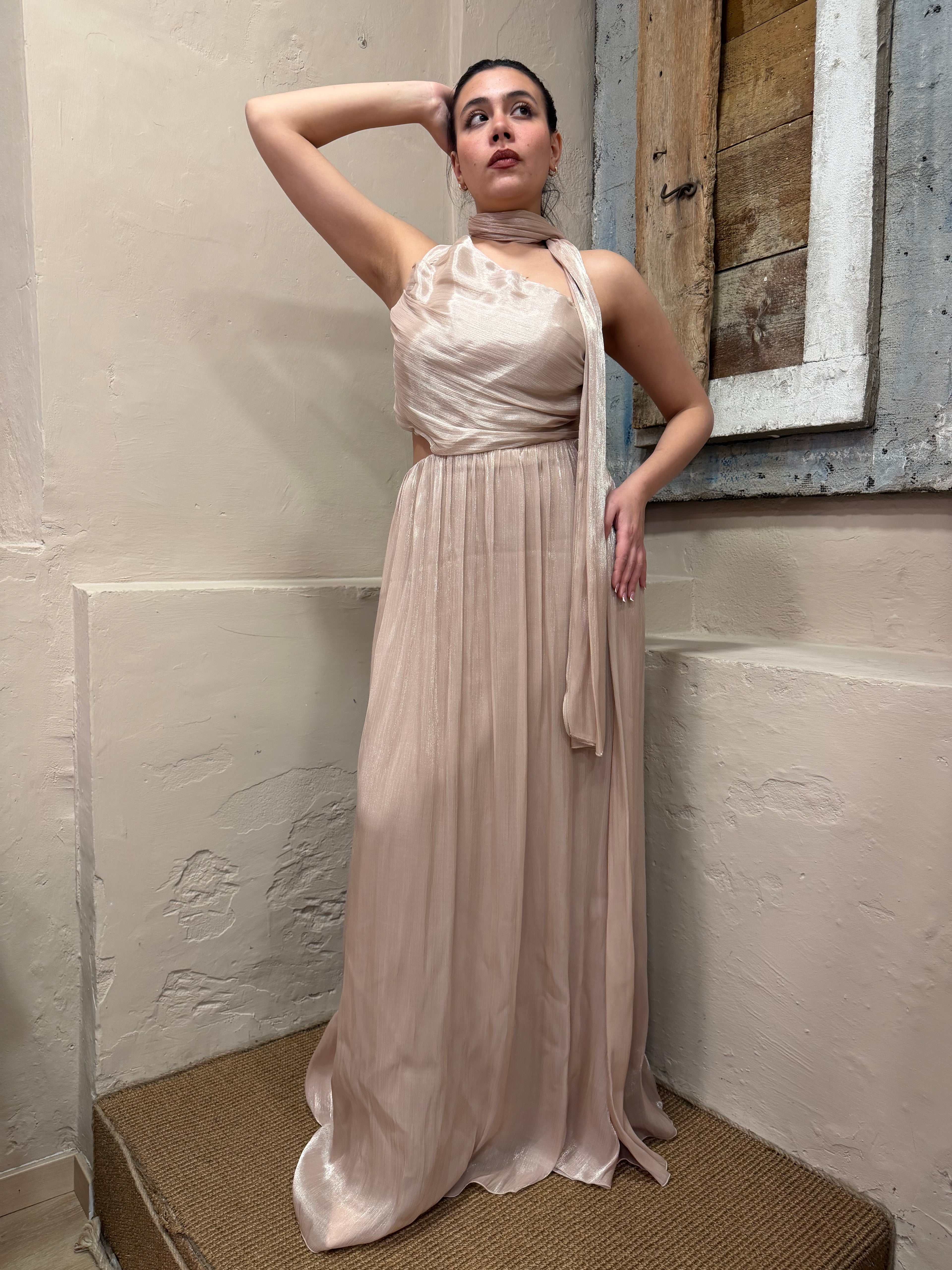 Abito spalmato rose gold