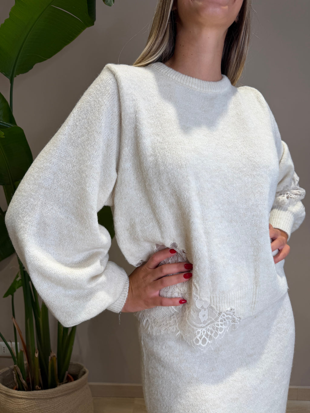 Maglia inserto pizzo
