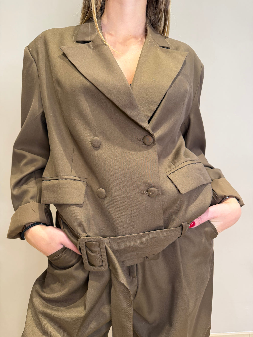 Giacca collo a lancia crop
