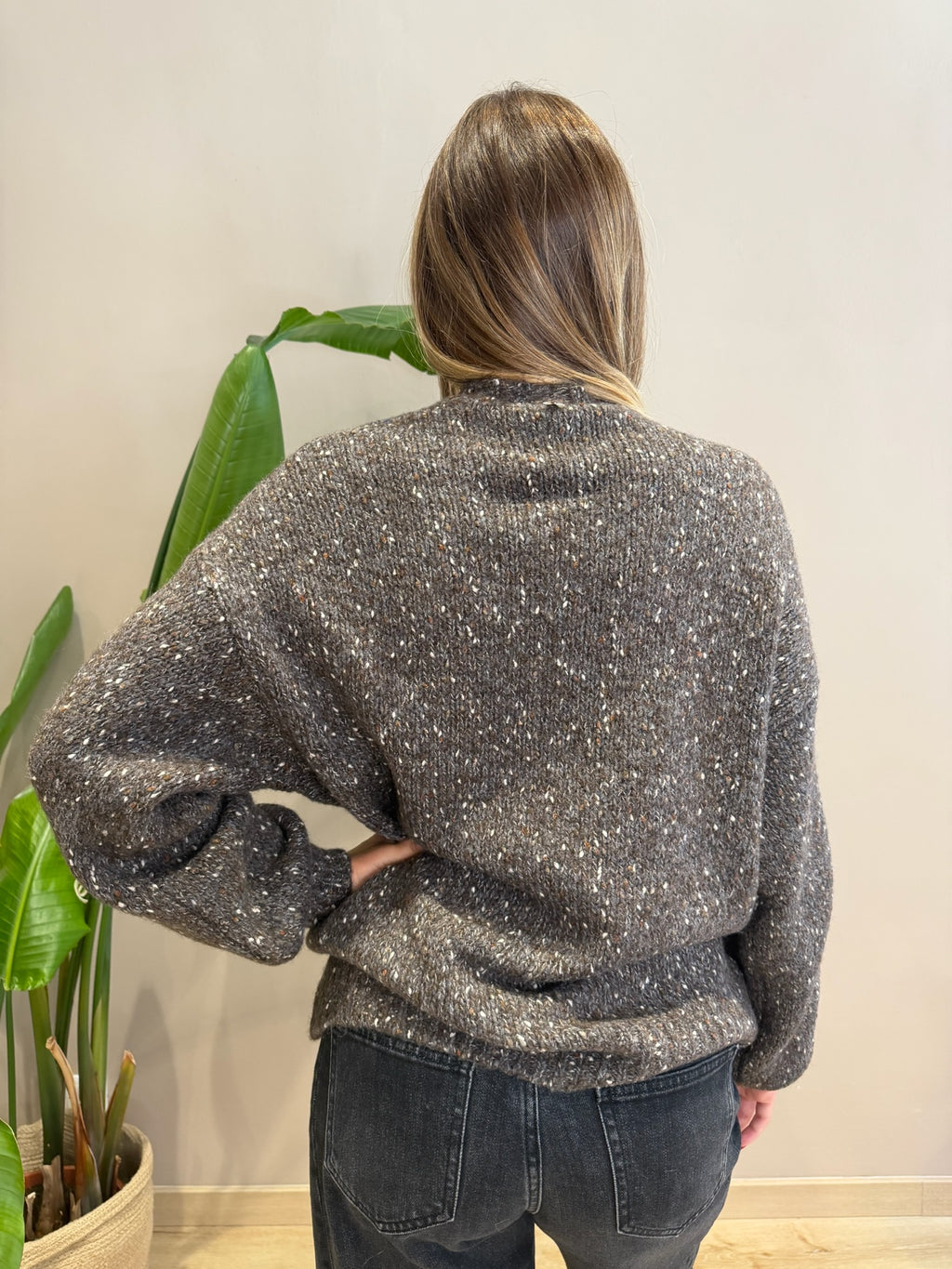 Cardigan puntinato