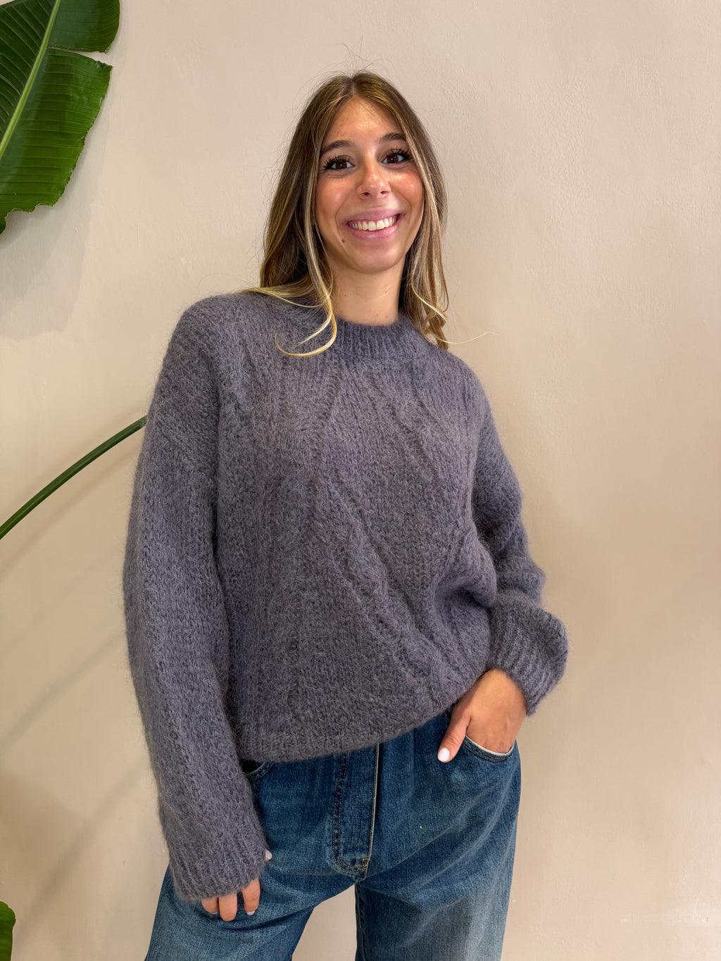 Maglione treccia