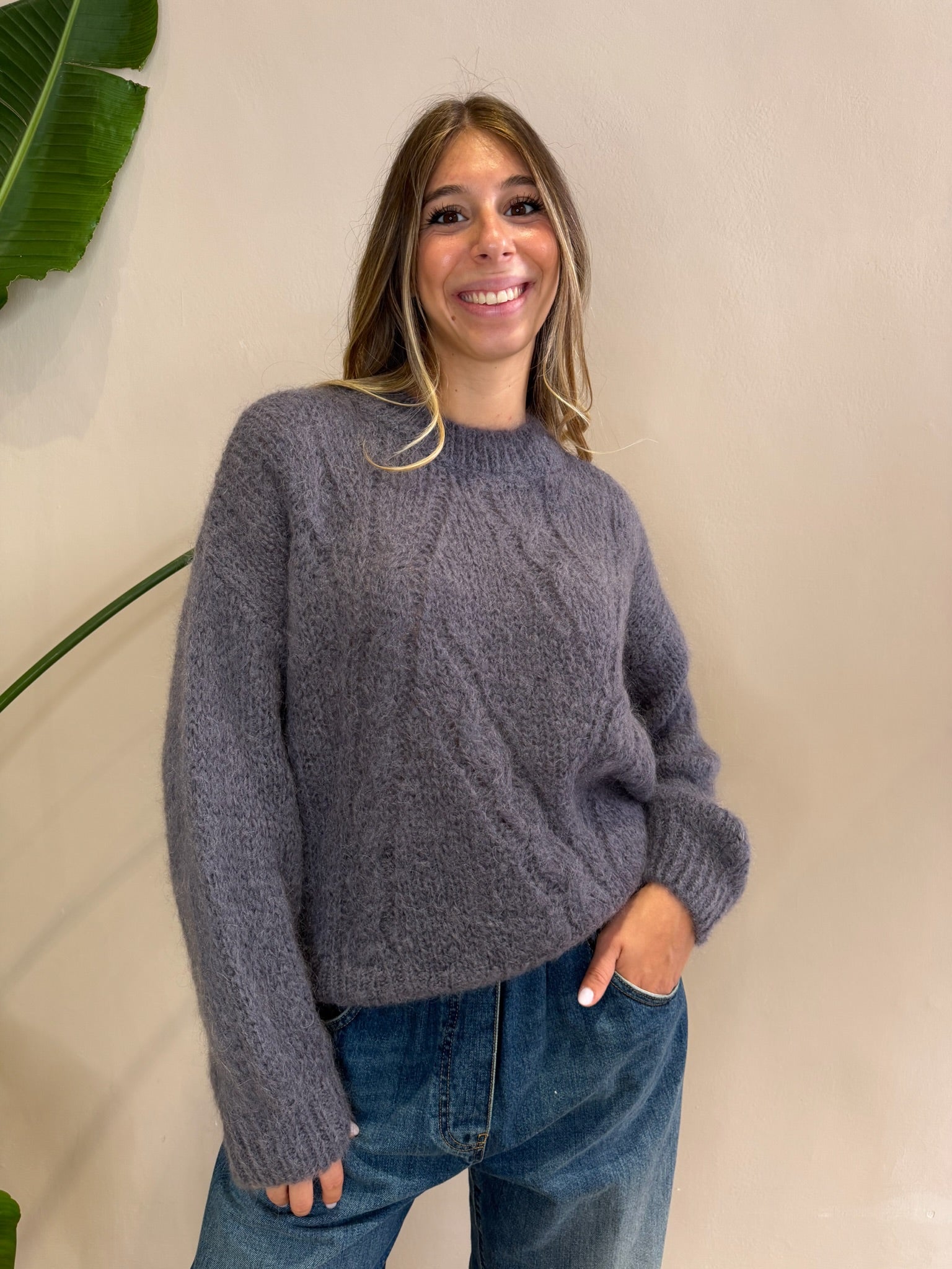 Maglione treccia