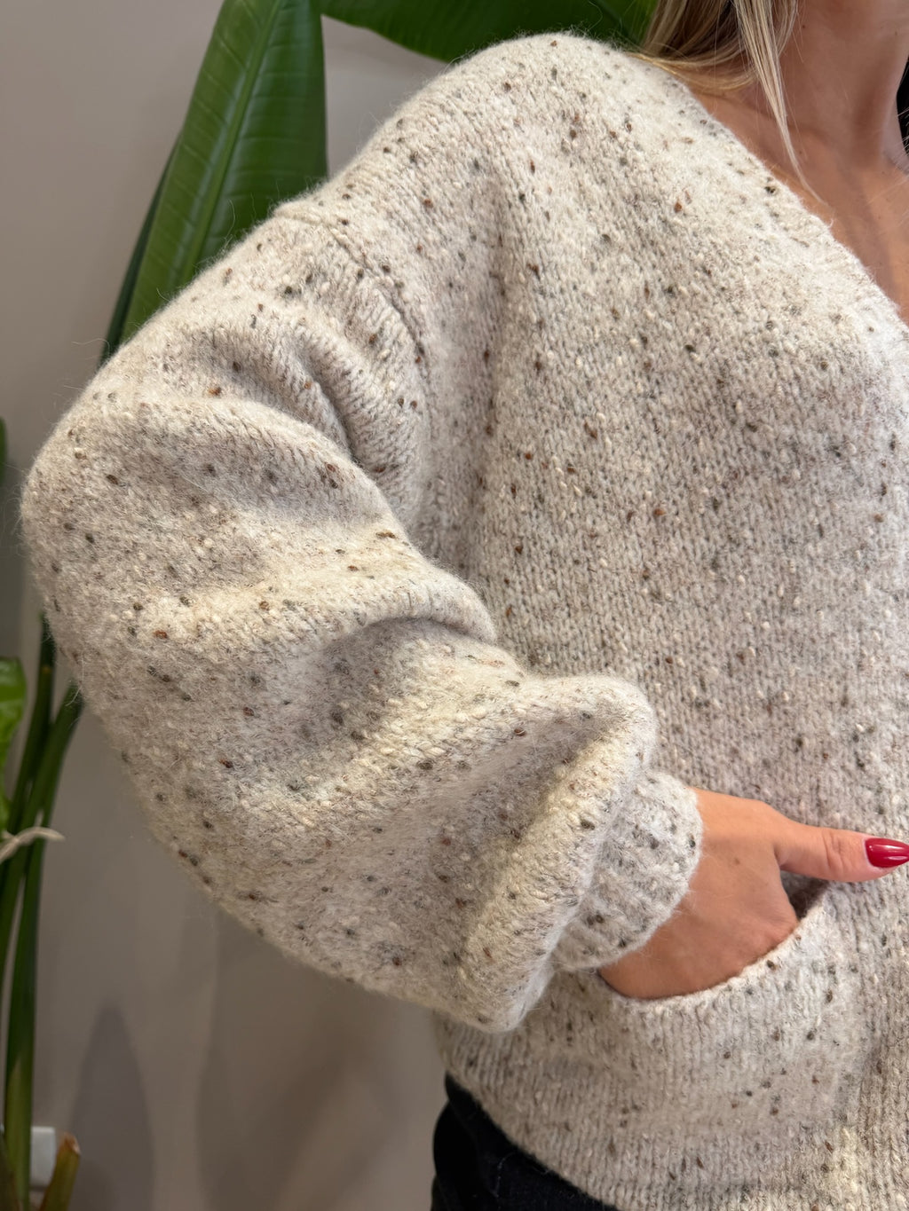 Cardigan puntinato