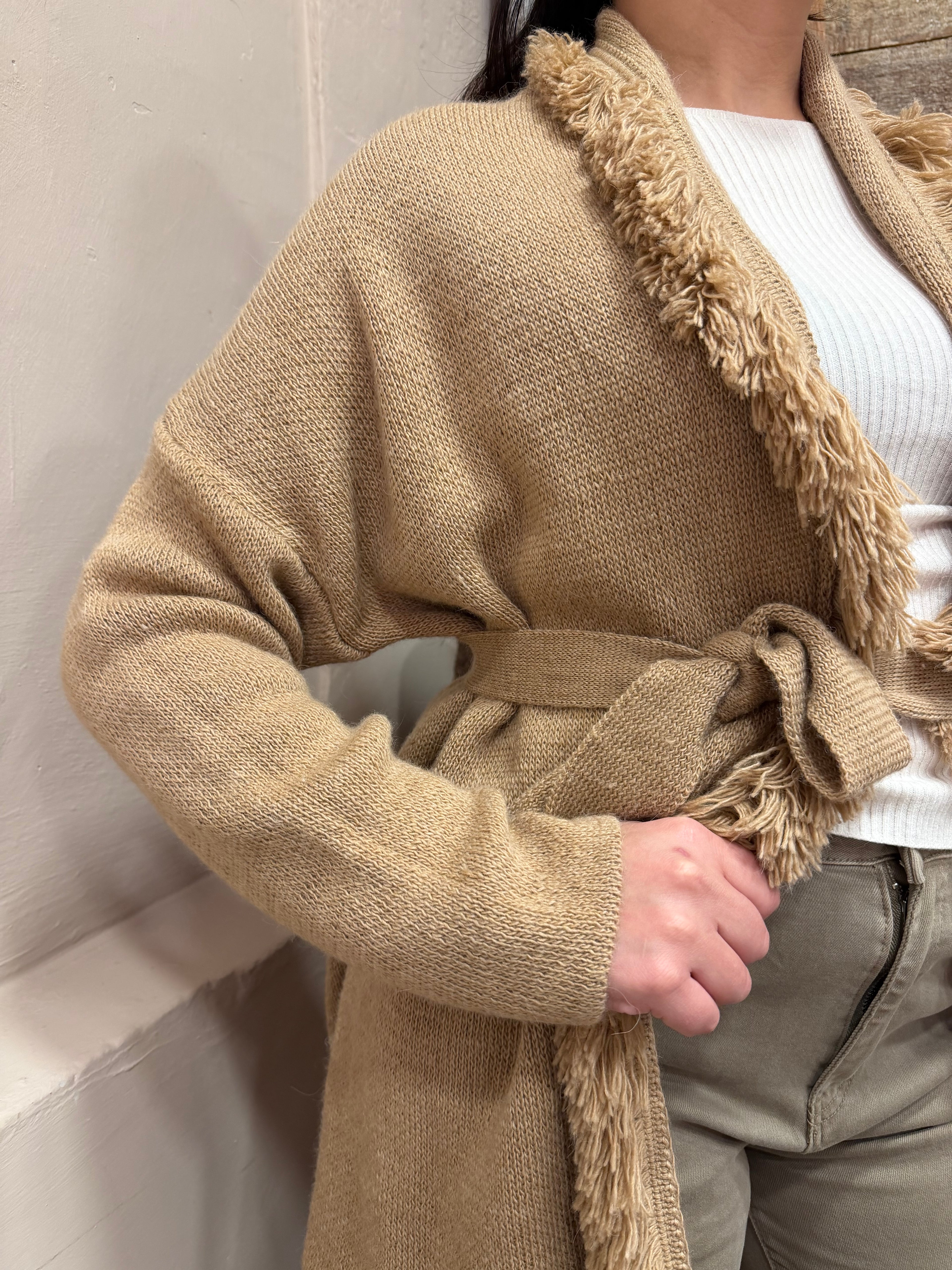 Cardigan profilo frange