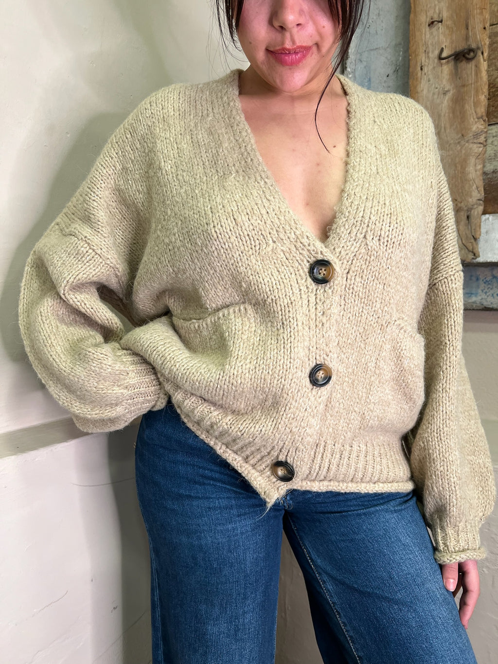 Cardigan over 3 bottoni