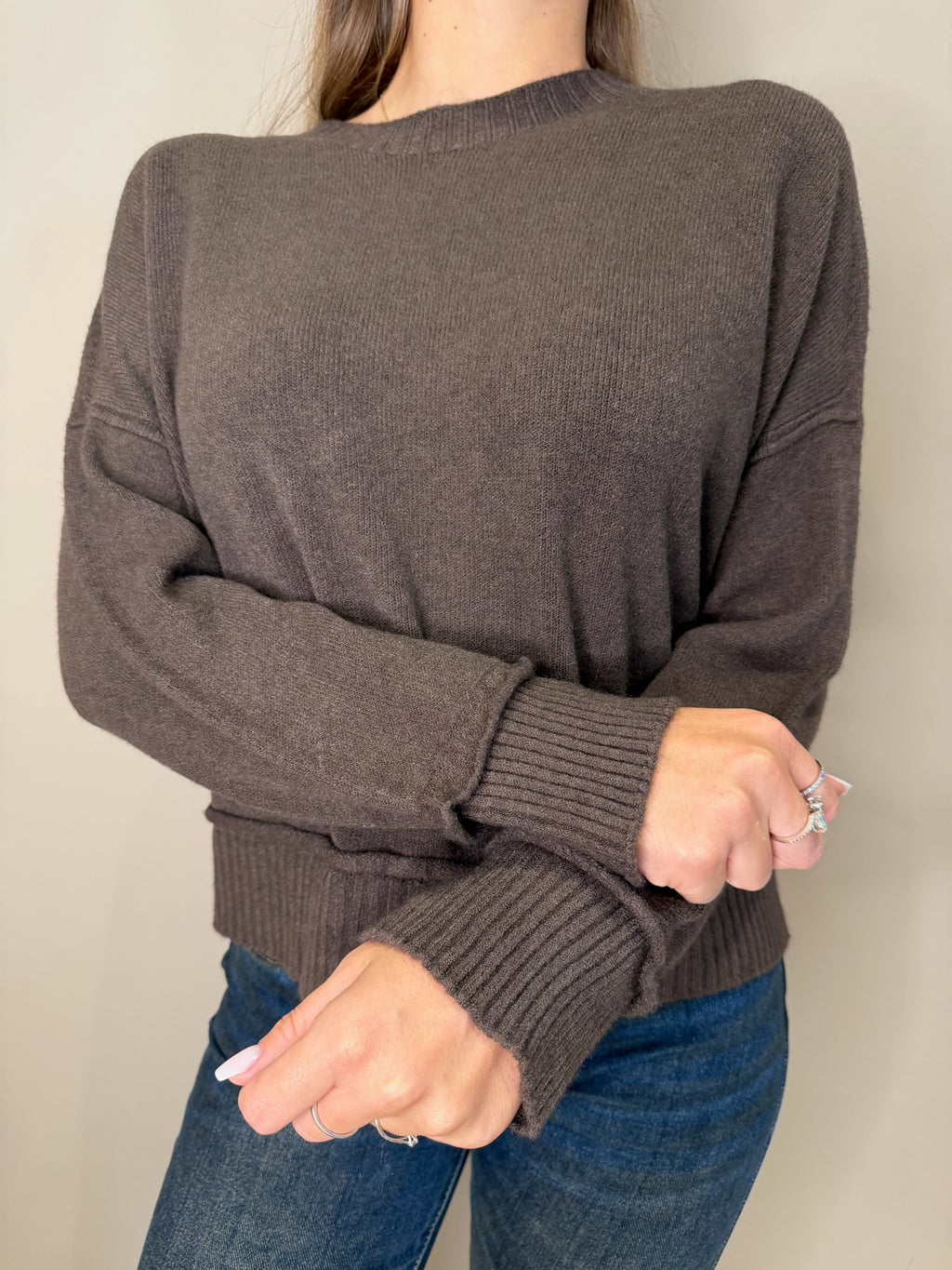 Maglia crop impunture