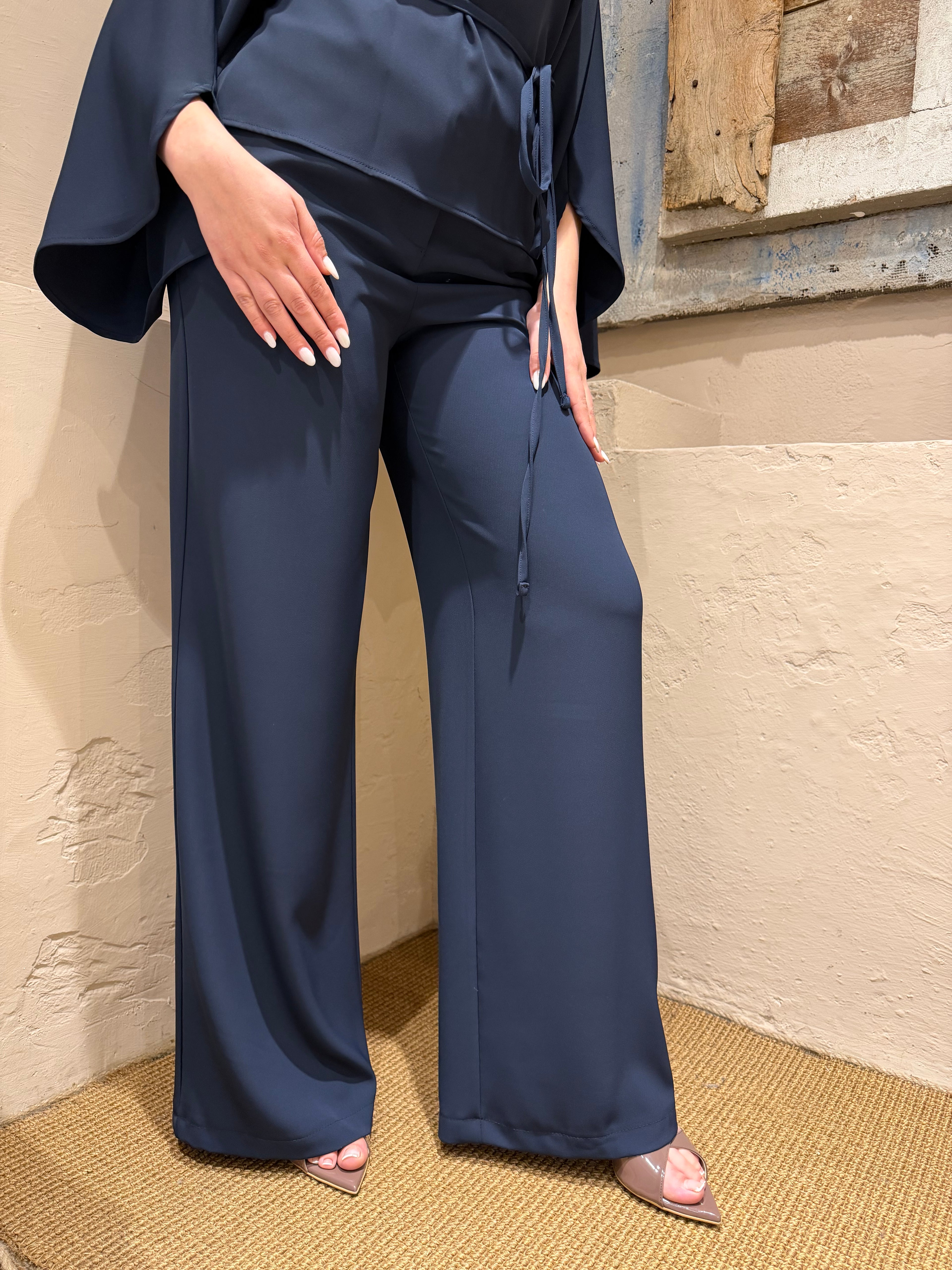 Pantalone elastico con cerniera no stiro