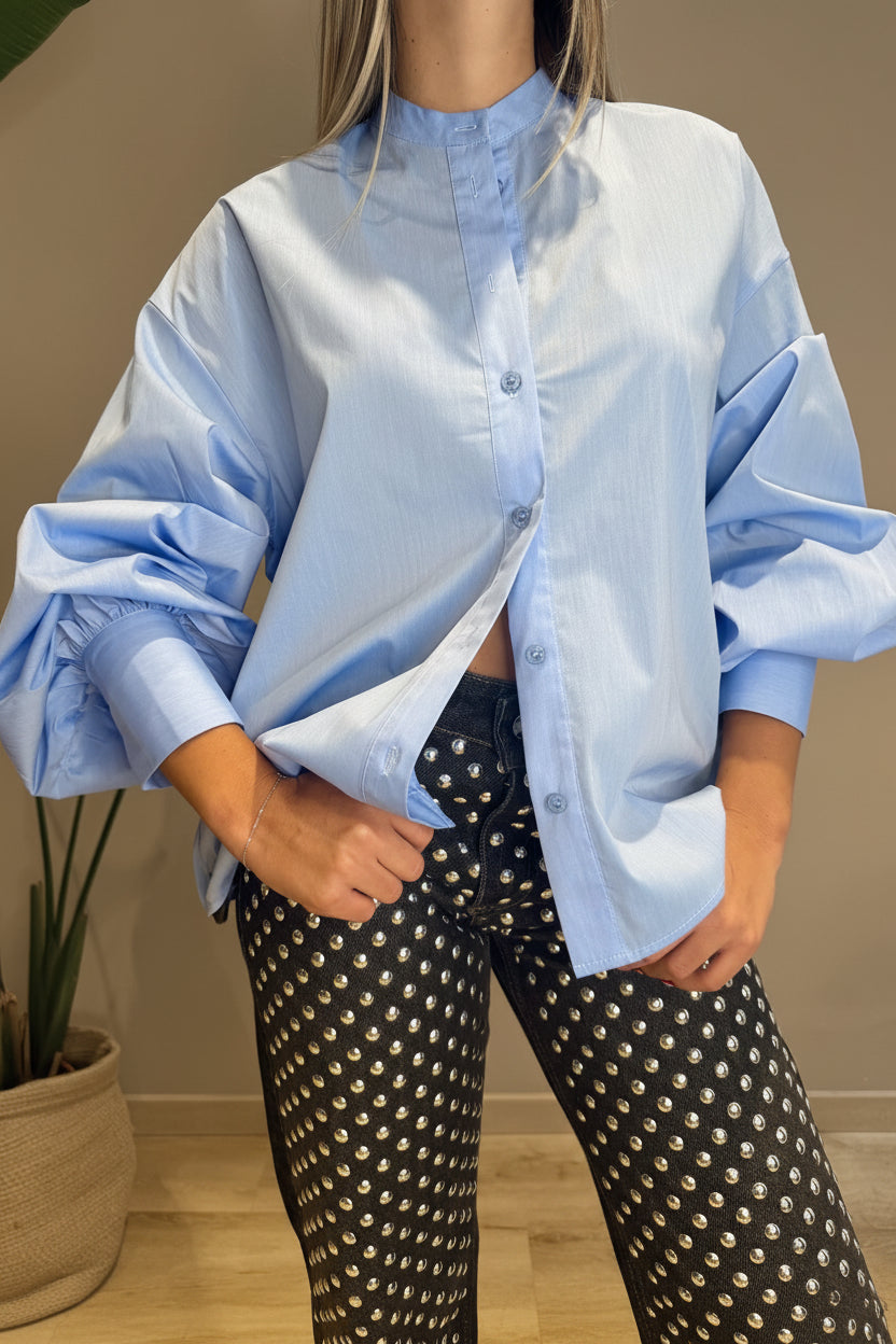 Camicia popeline colletto coreana