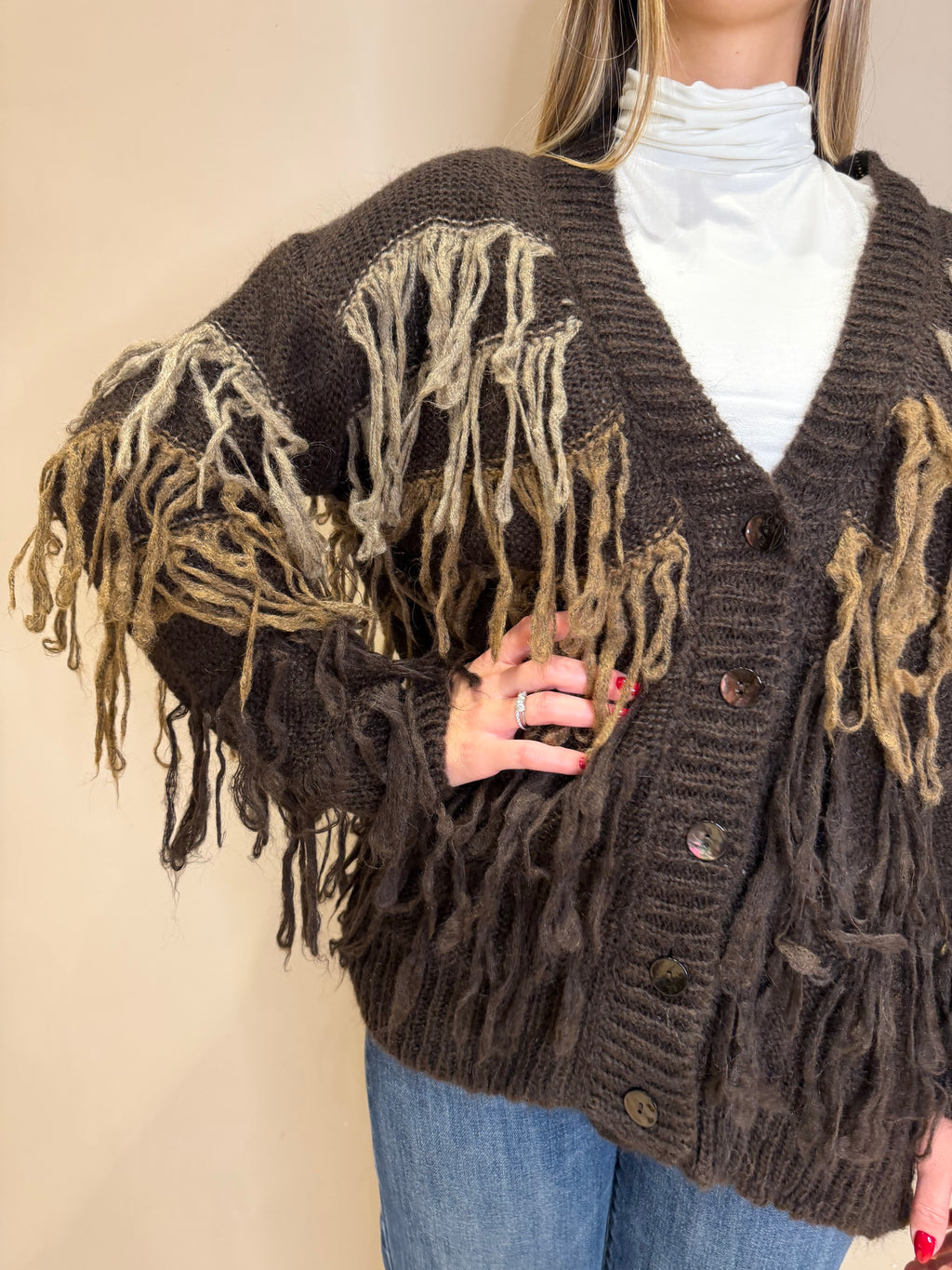 Cardigan frange