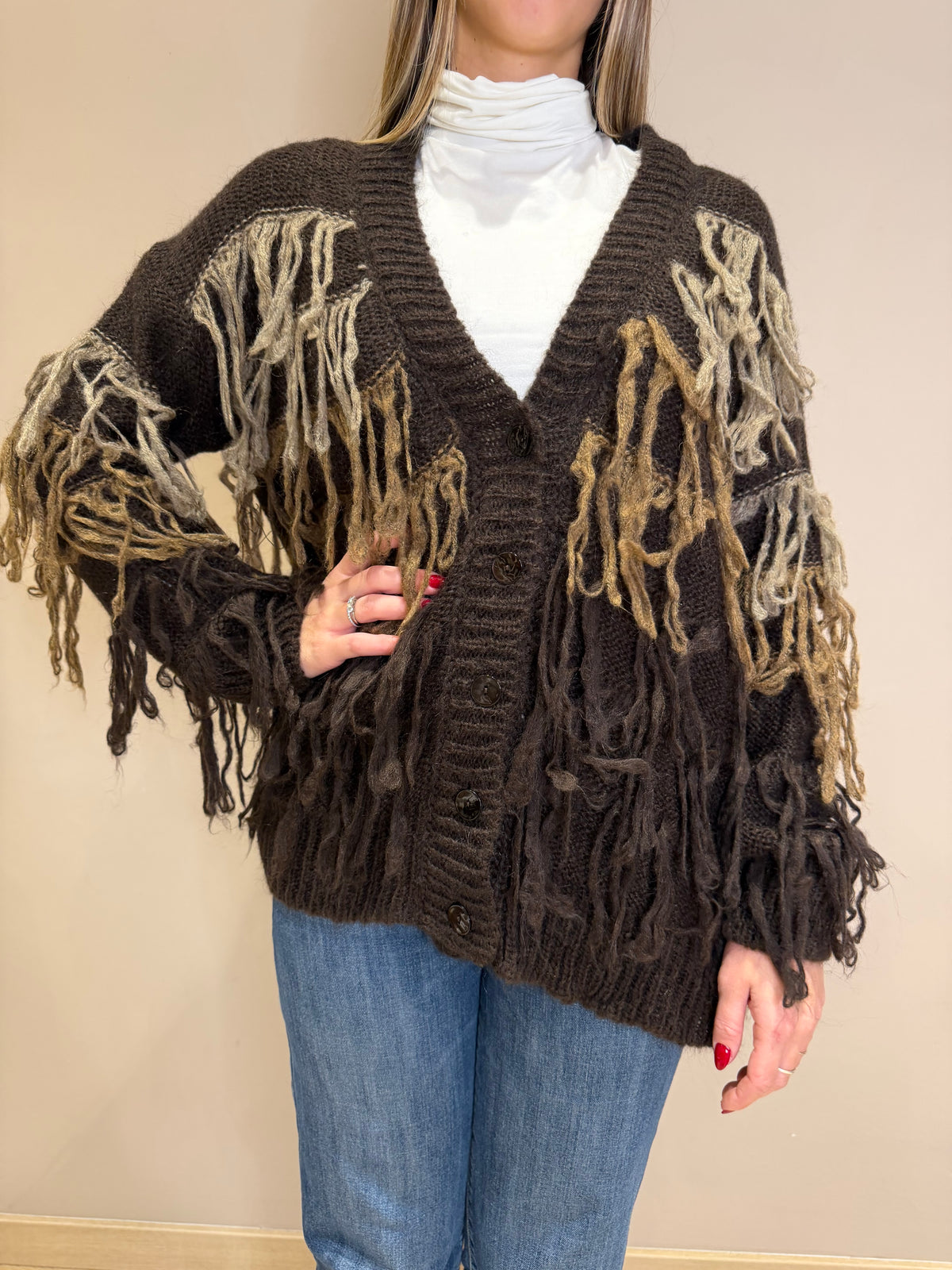 Cardigan frange