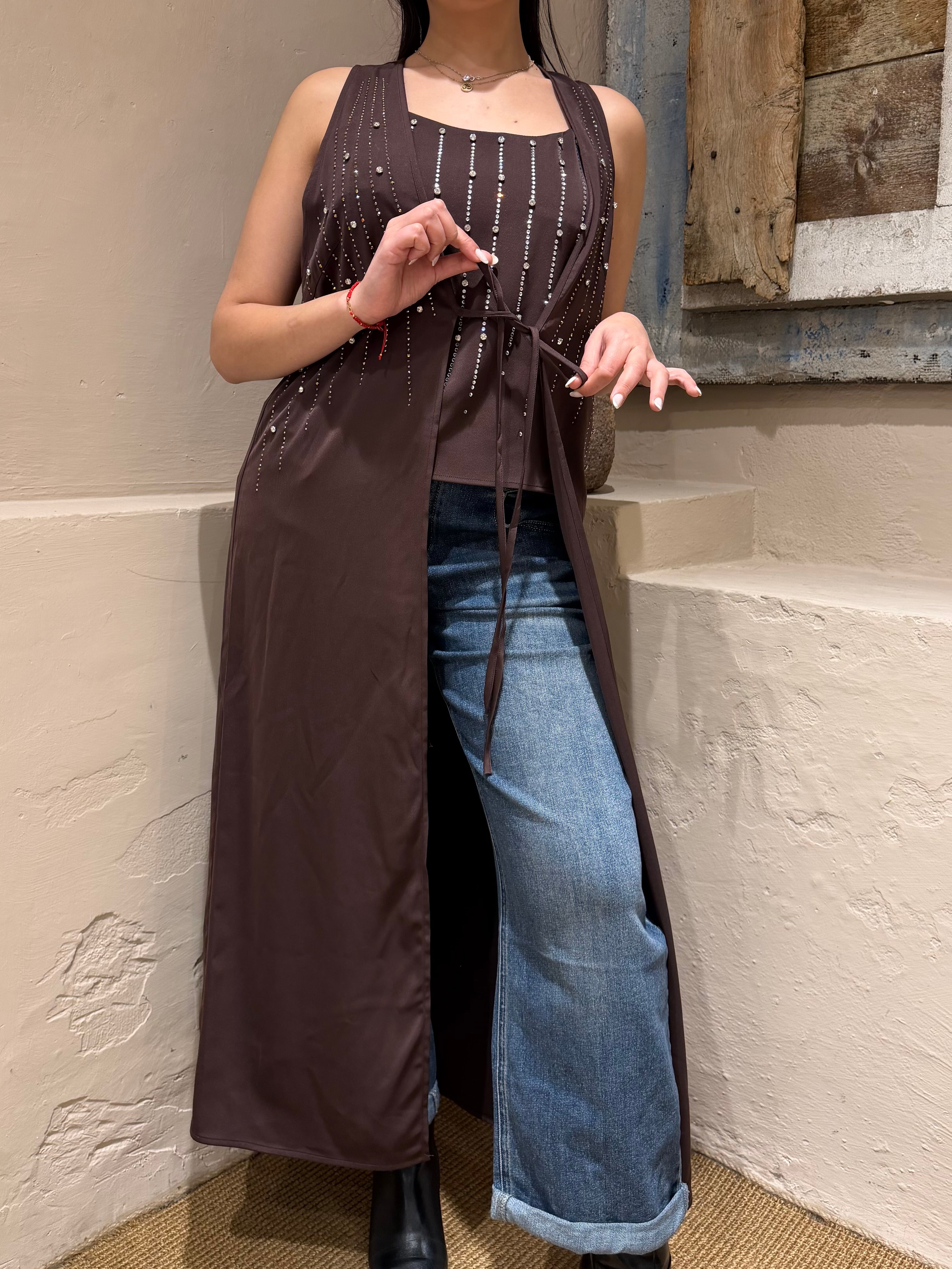 Abito Lungo Fluido Con