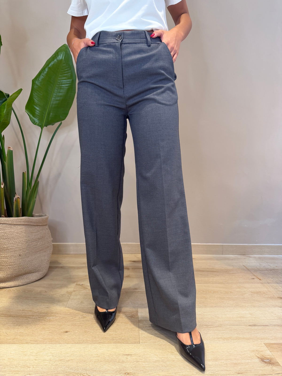 Pantalone viscosa e lana