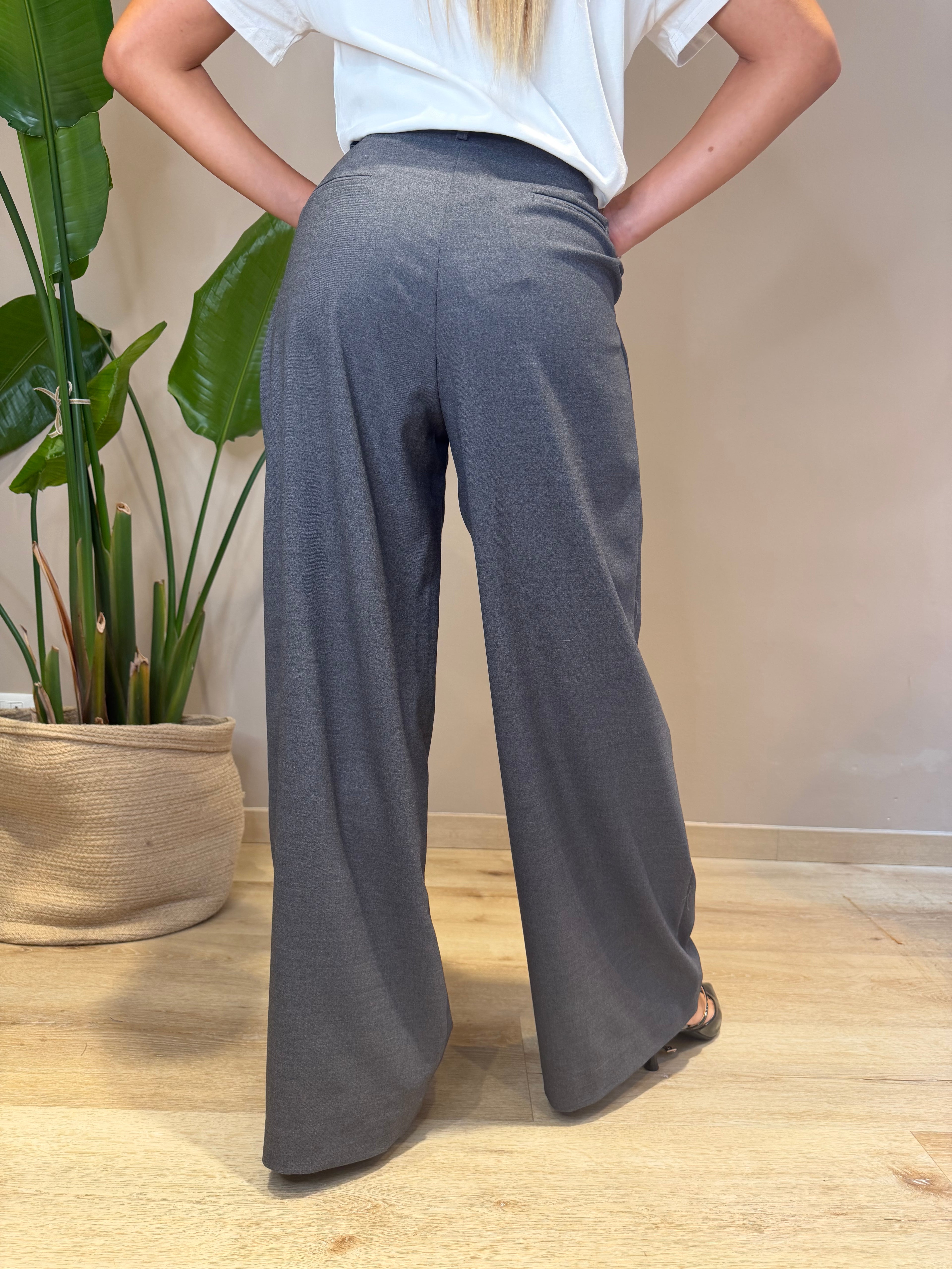Pantalone palazzo viscosa e lana