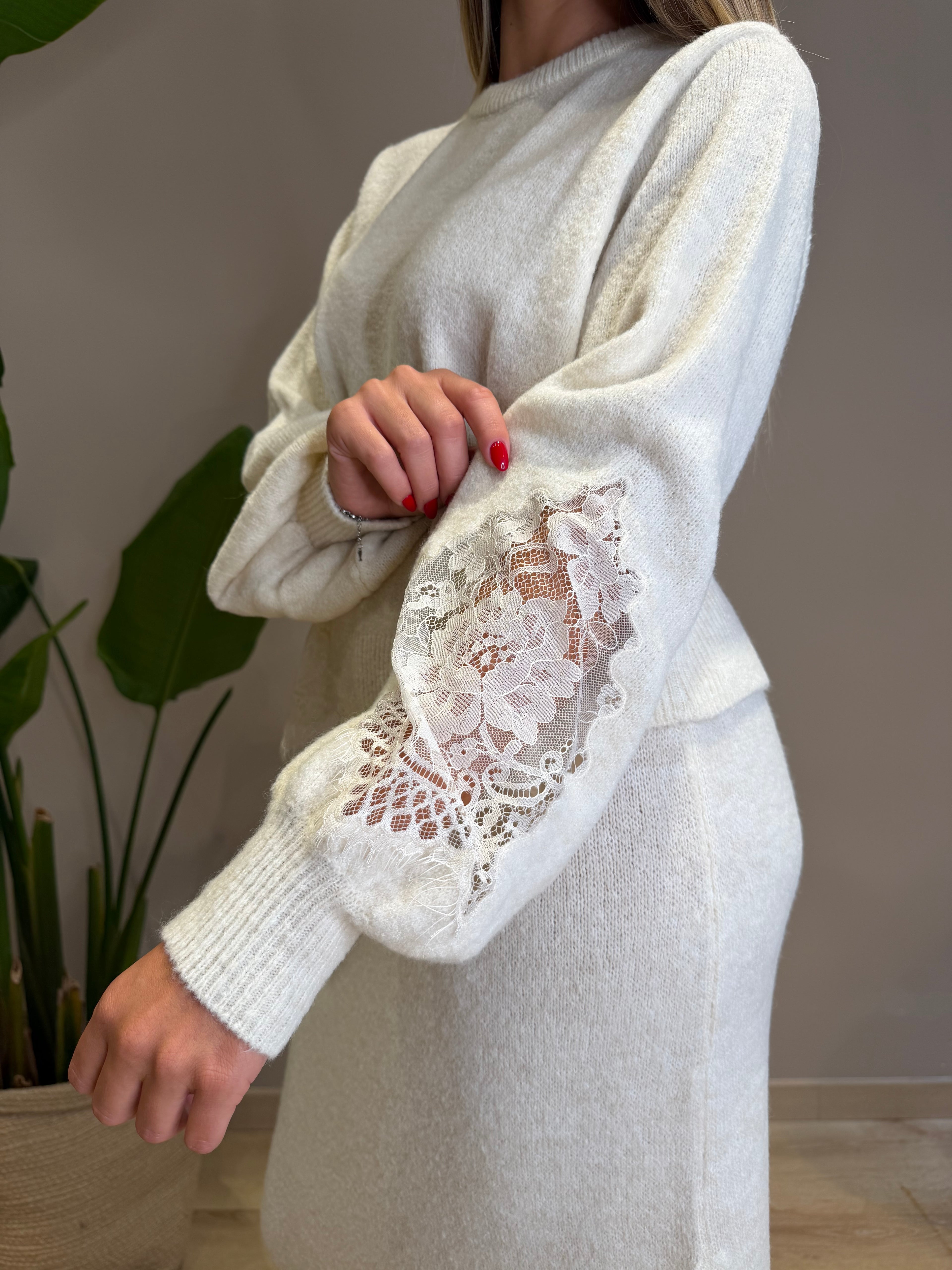 Maglia inserto pizzo
