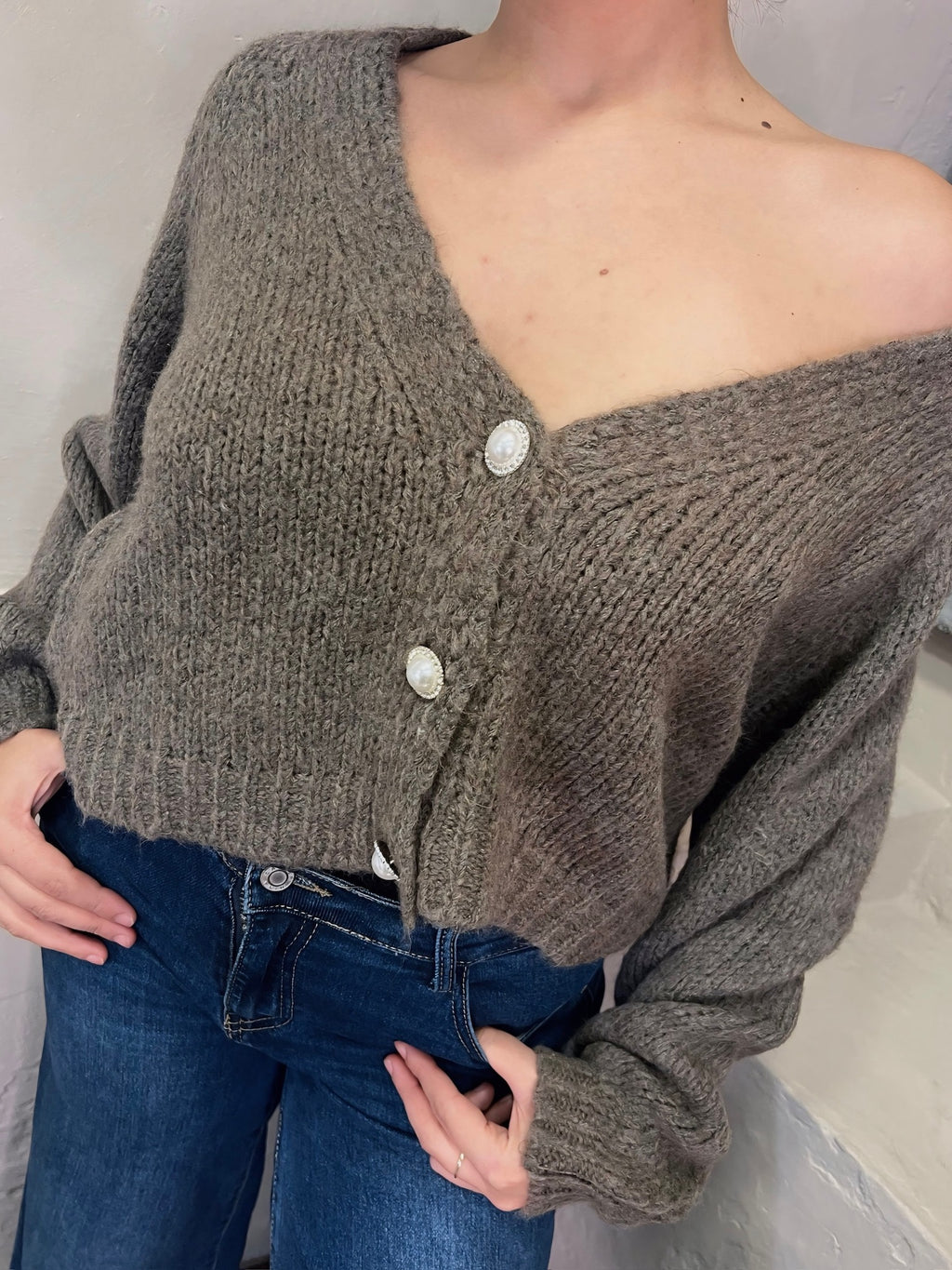 Cardigan bottoni gioiello