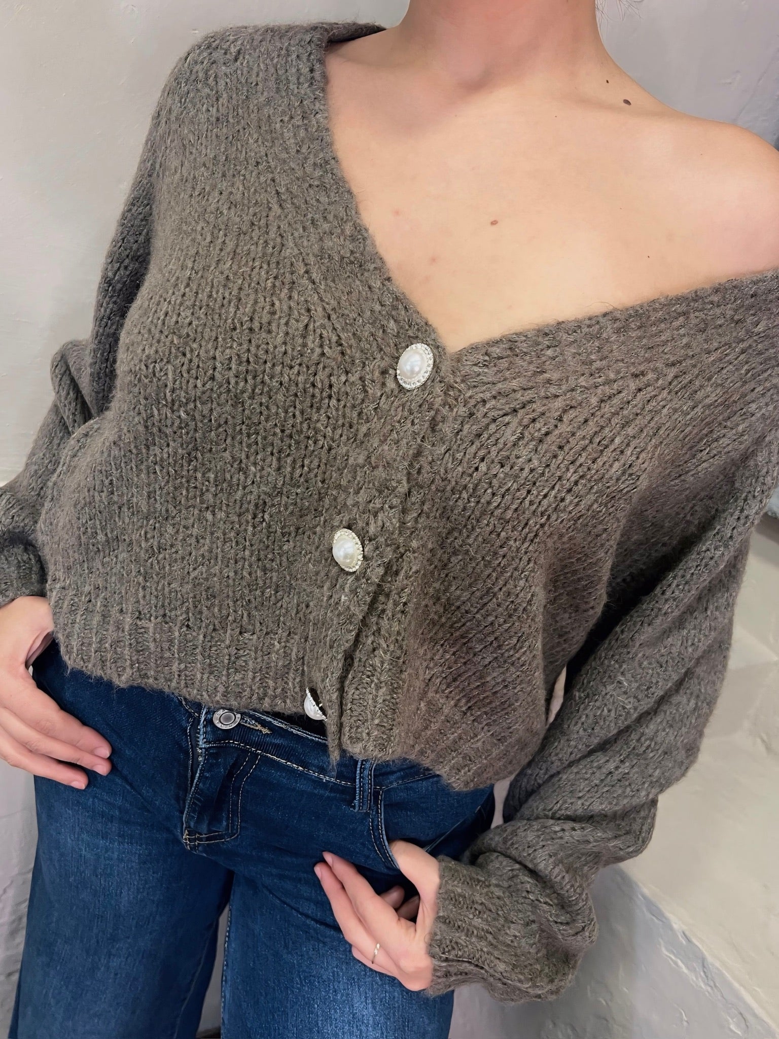 Cardigan bottoni gioiello