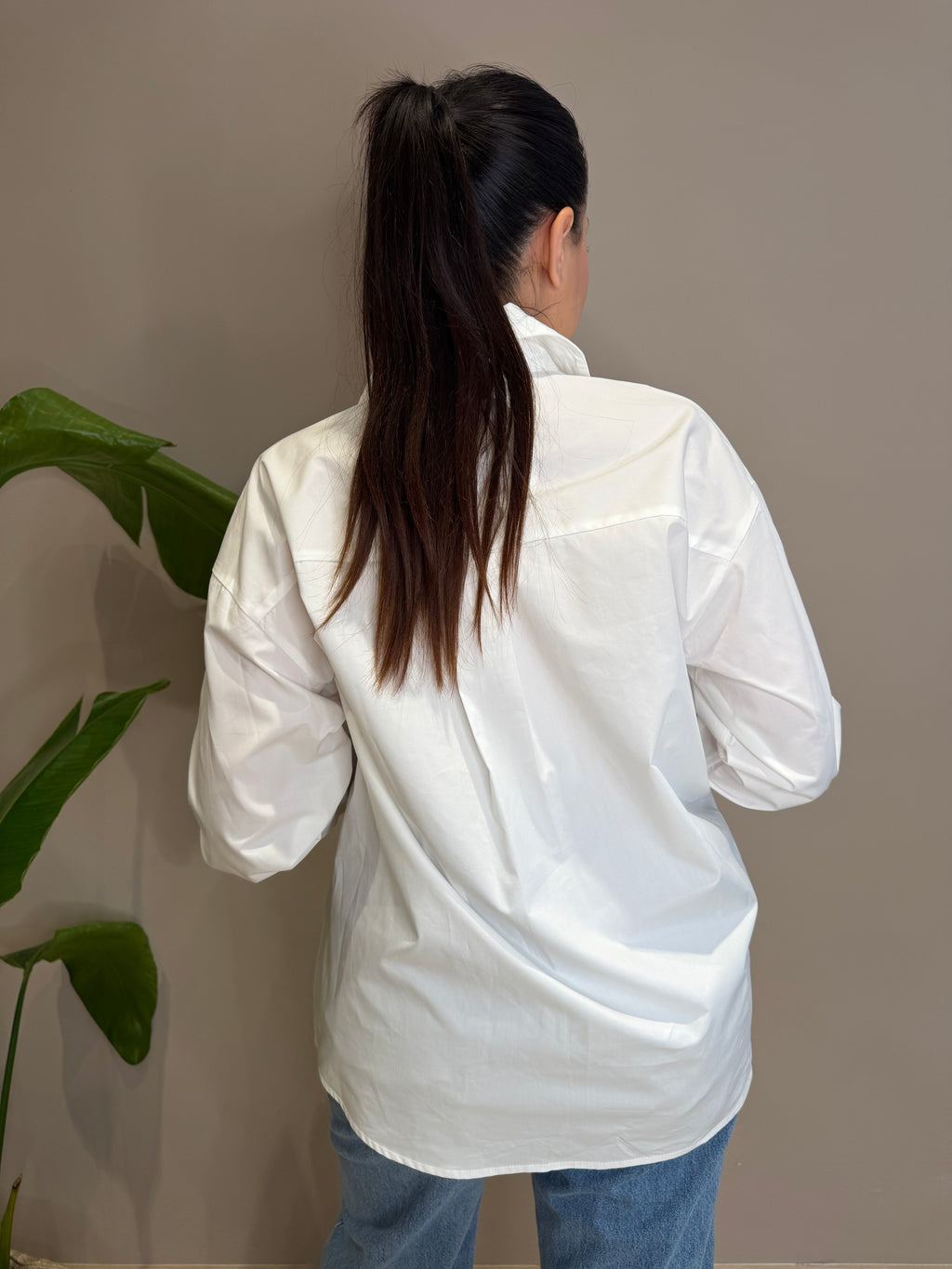 CAMICIA POPELINE TASCA PAILLETTES