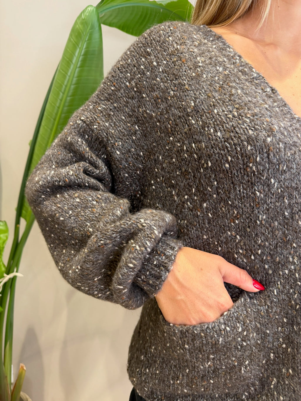 Cardigan puntinato