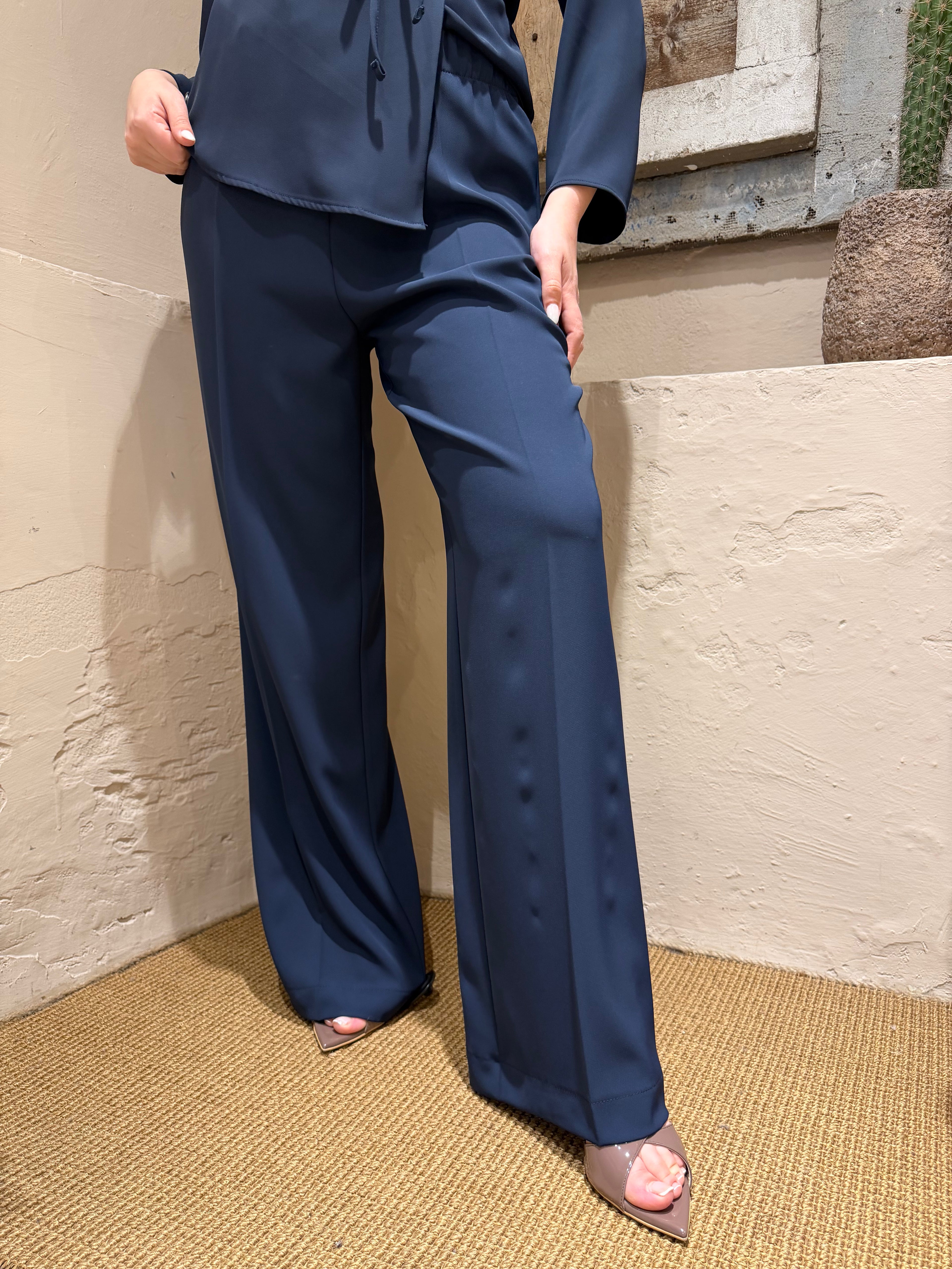 Pantalone no stiro bottone