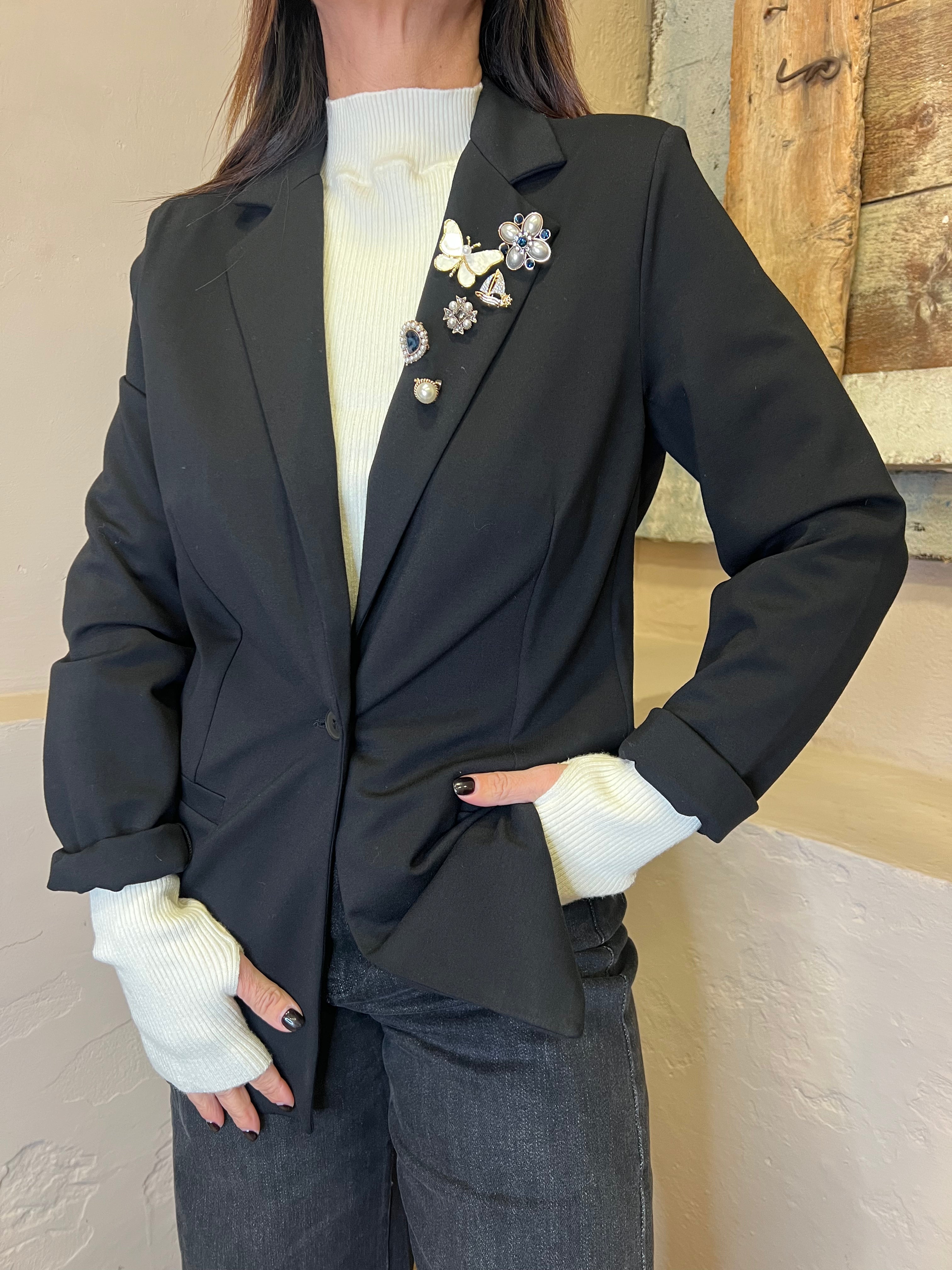 Giacca punto Milano spille