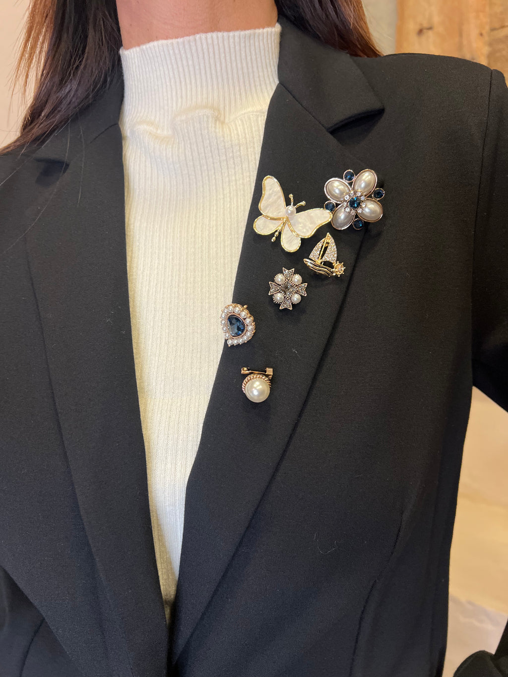 Giacca punto Milano spille