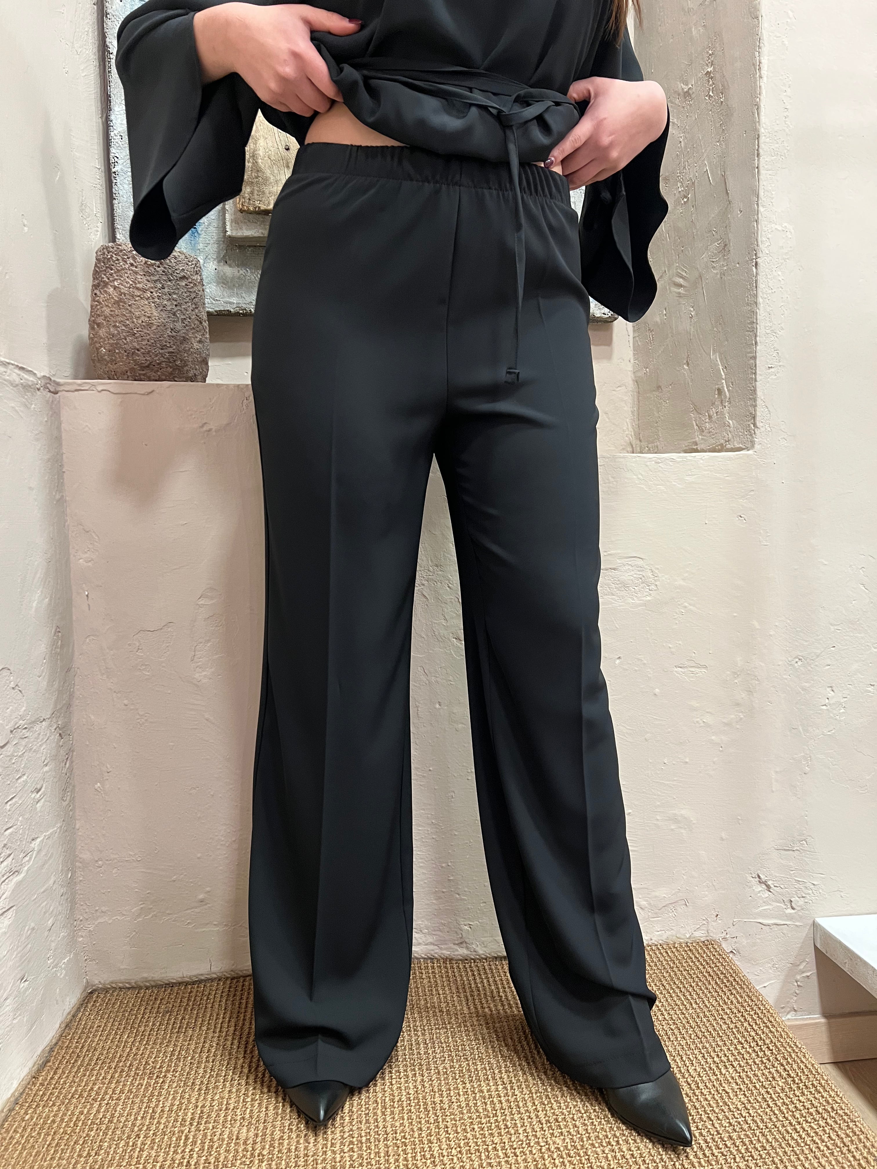 Pantalone elastico con cerniera no stiro