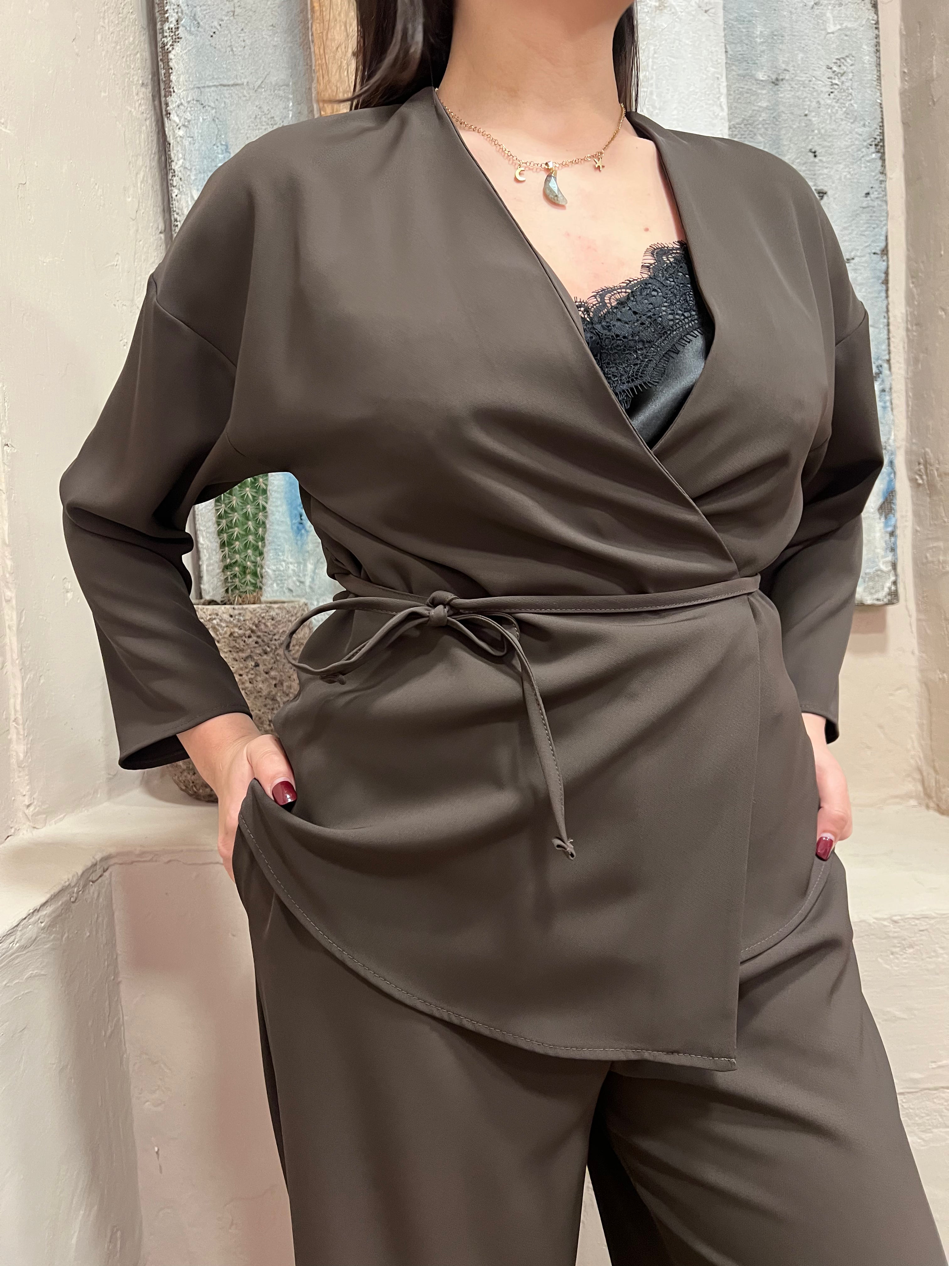 Top incrociato no stiro