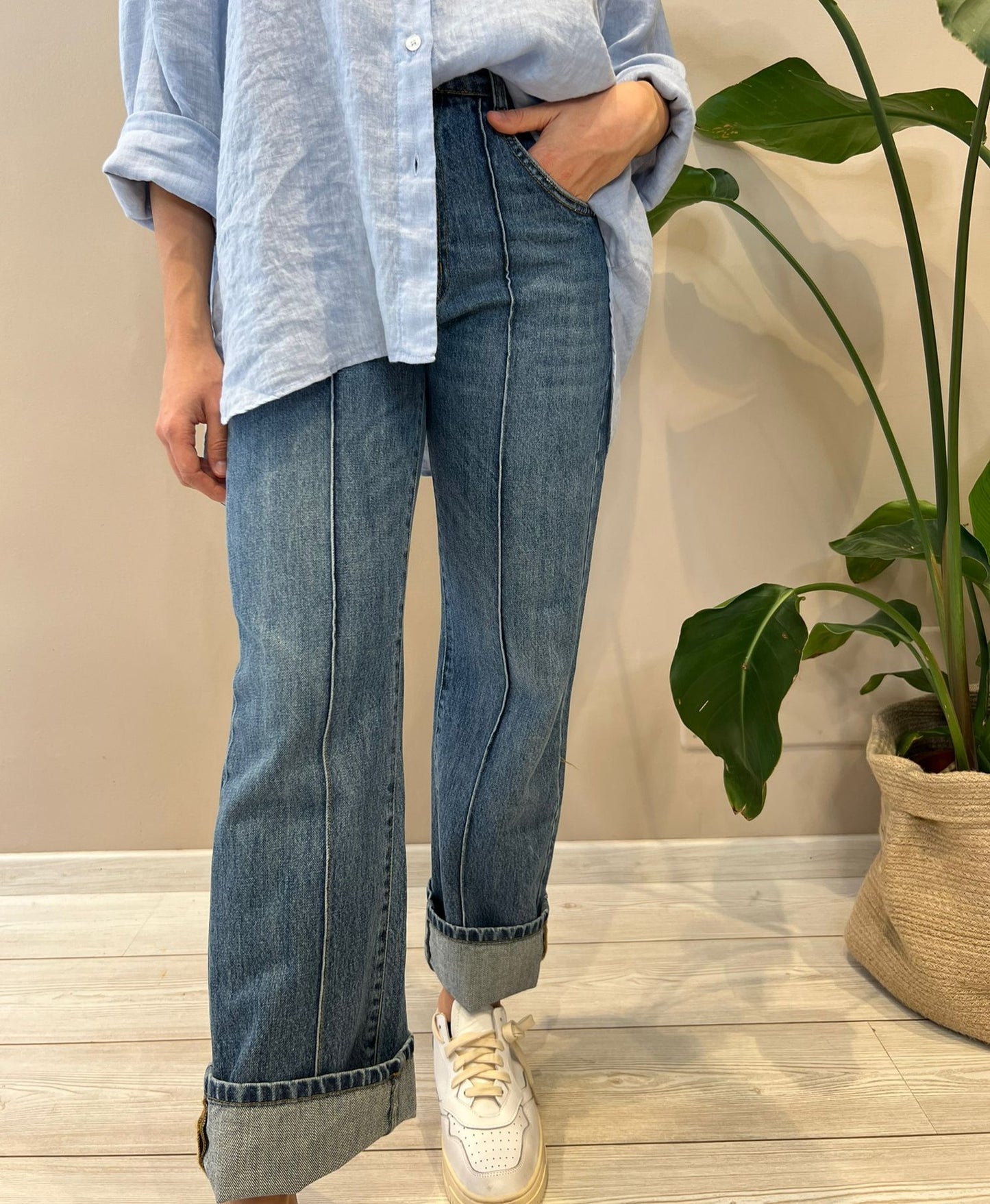 Denim trousers